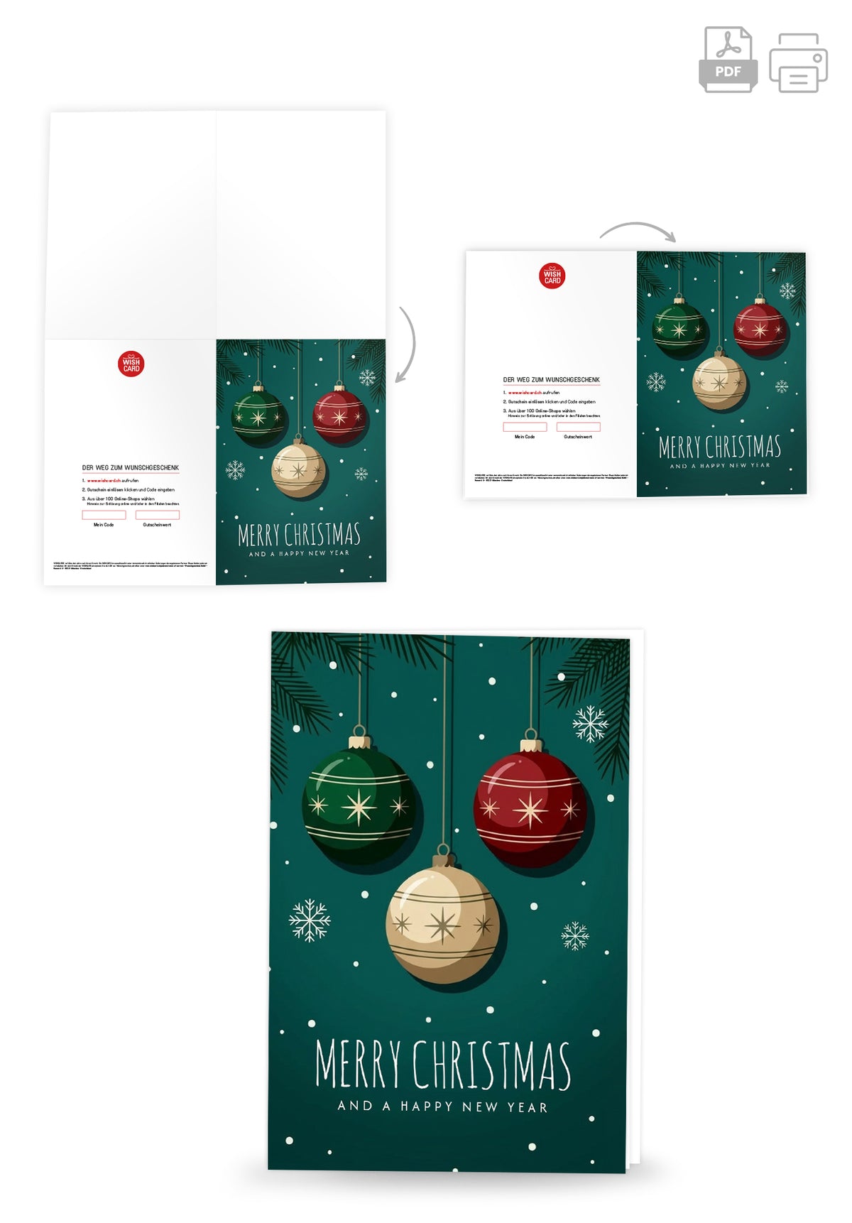 Frohe Weihnachen - Tannenbaum Sterne