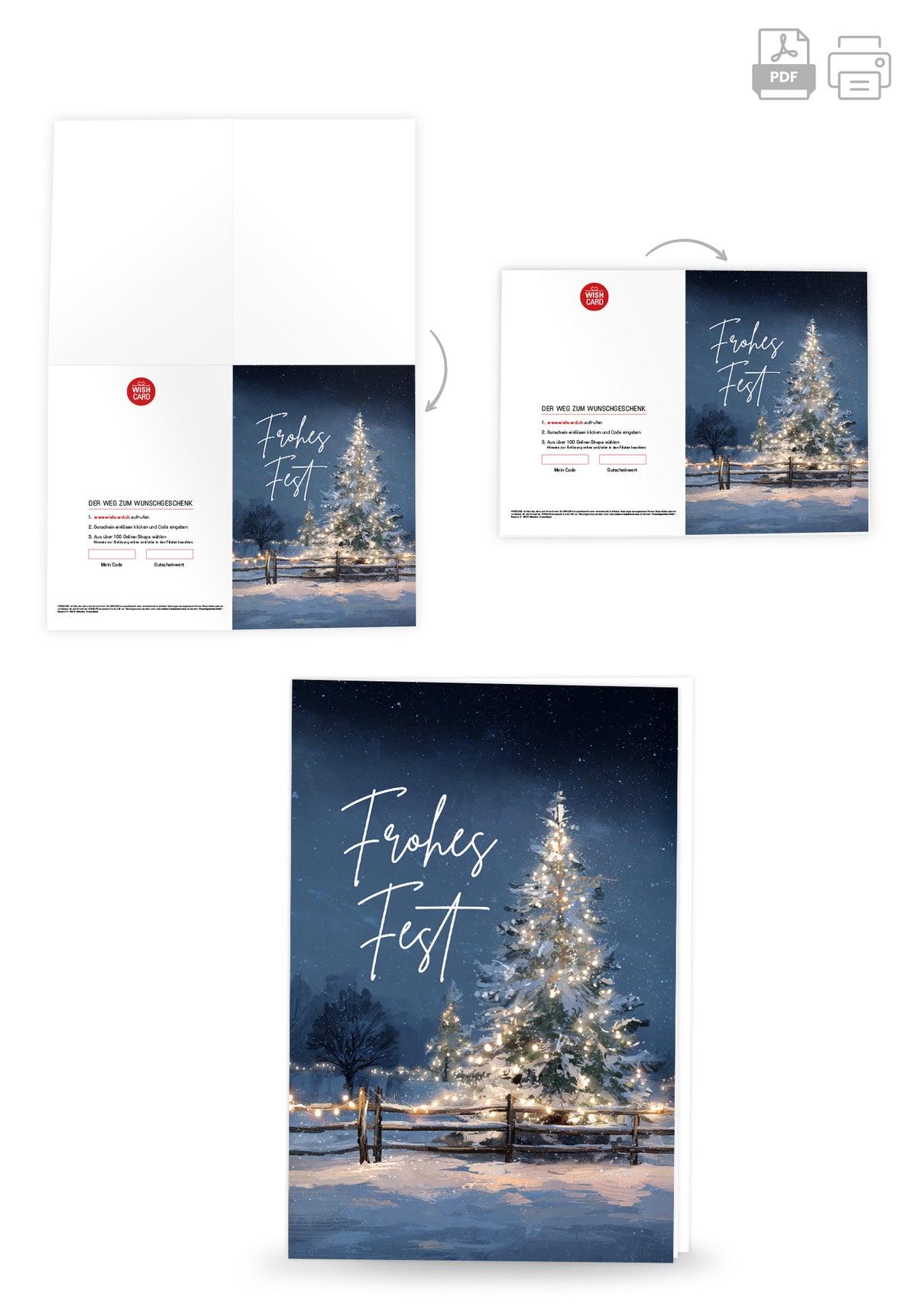 Frohe Weihnachen - Tannenbaum Sterne