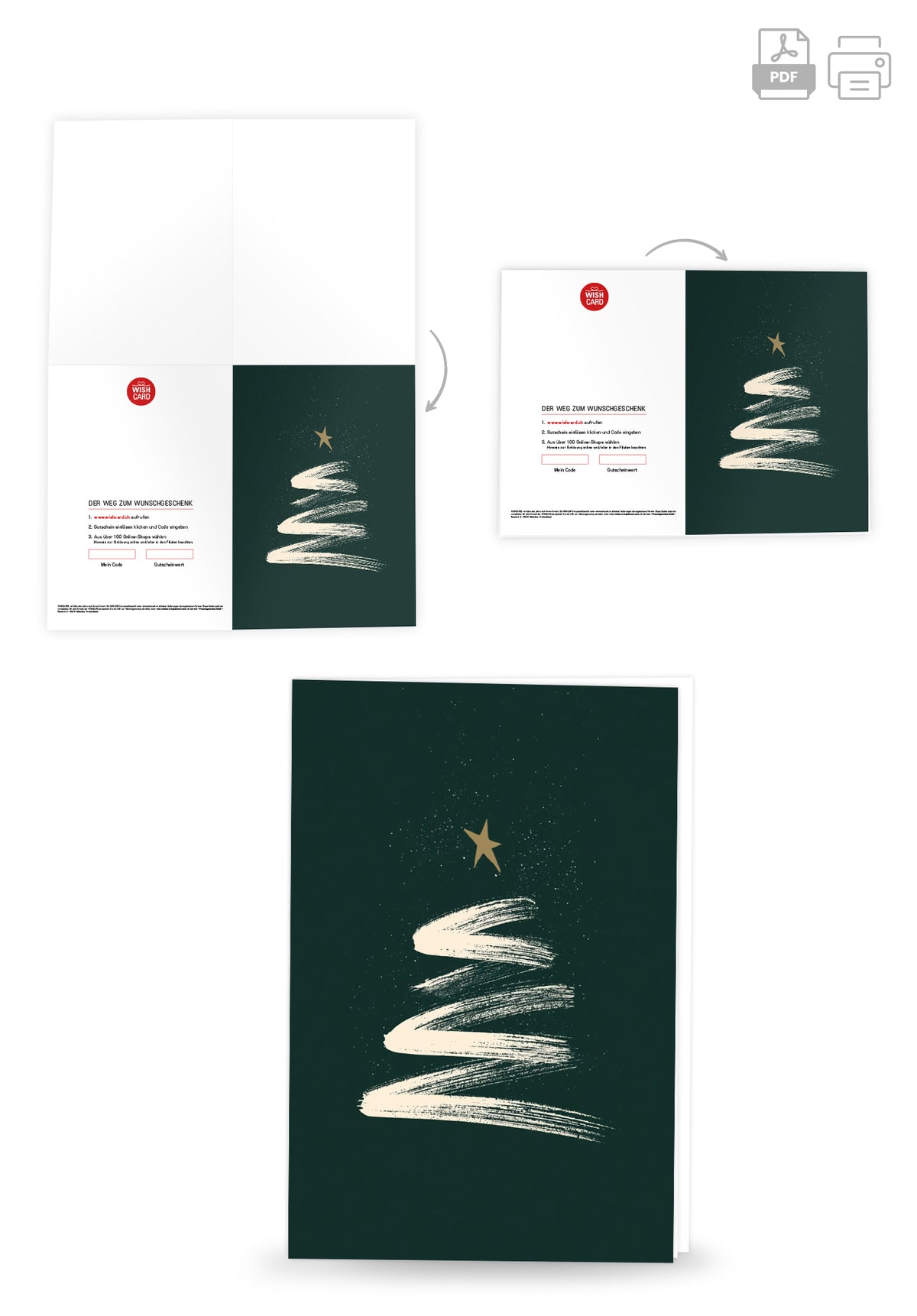Frohe Weihnachen - Tannenbaum Sterne
