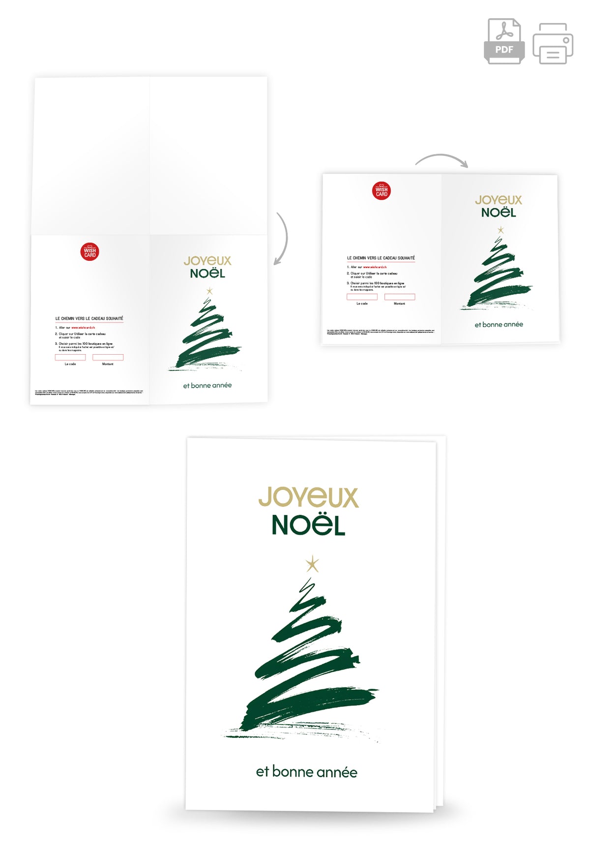 Joyeux Noël et bonne année - Sapin de Noël minimaliste