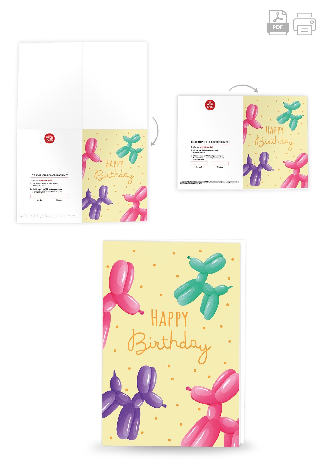 Joyeux anniversaire - Ballons Or