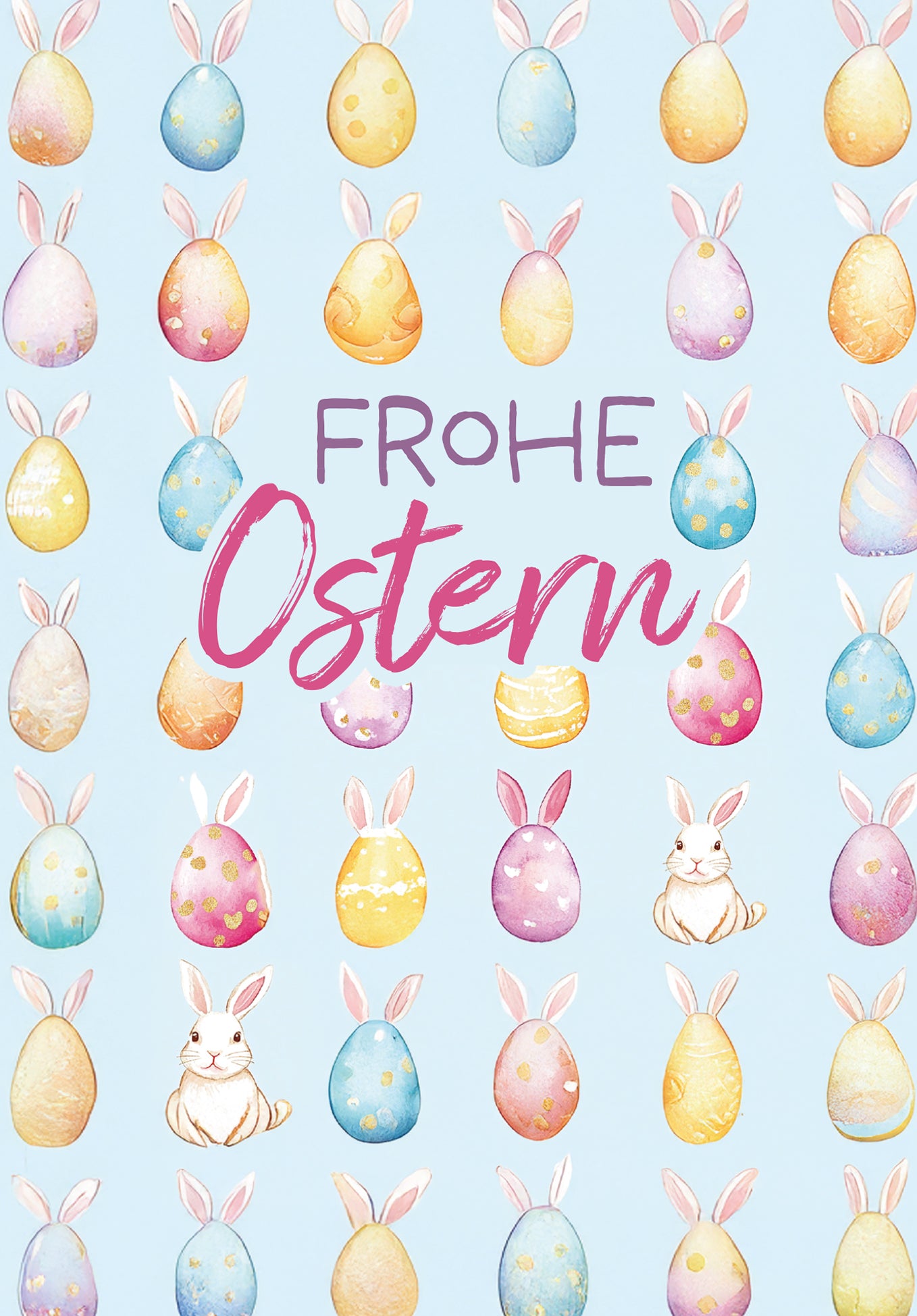 Frohe Ostern - Haseneier Muster