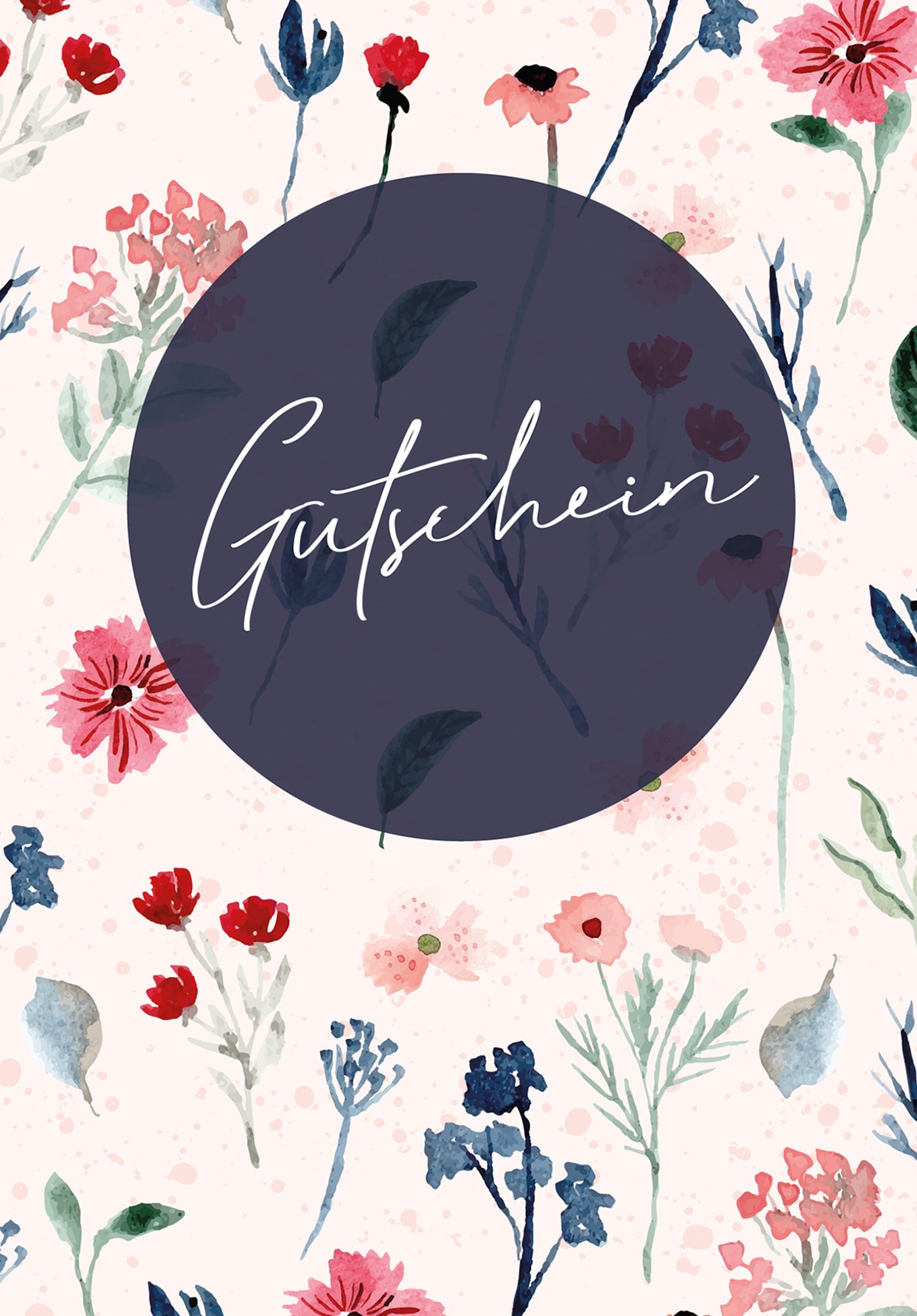 Gutschein - Aquarell Blumen