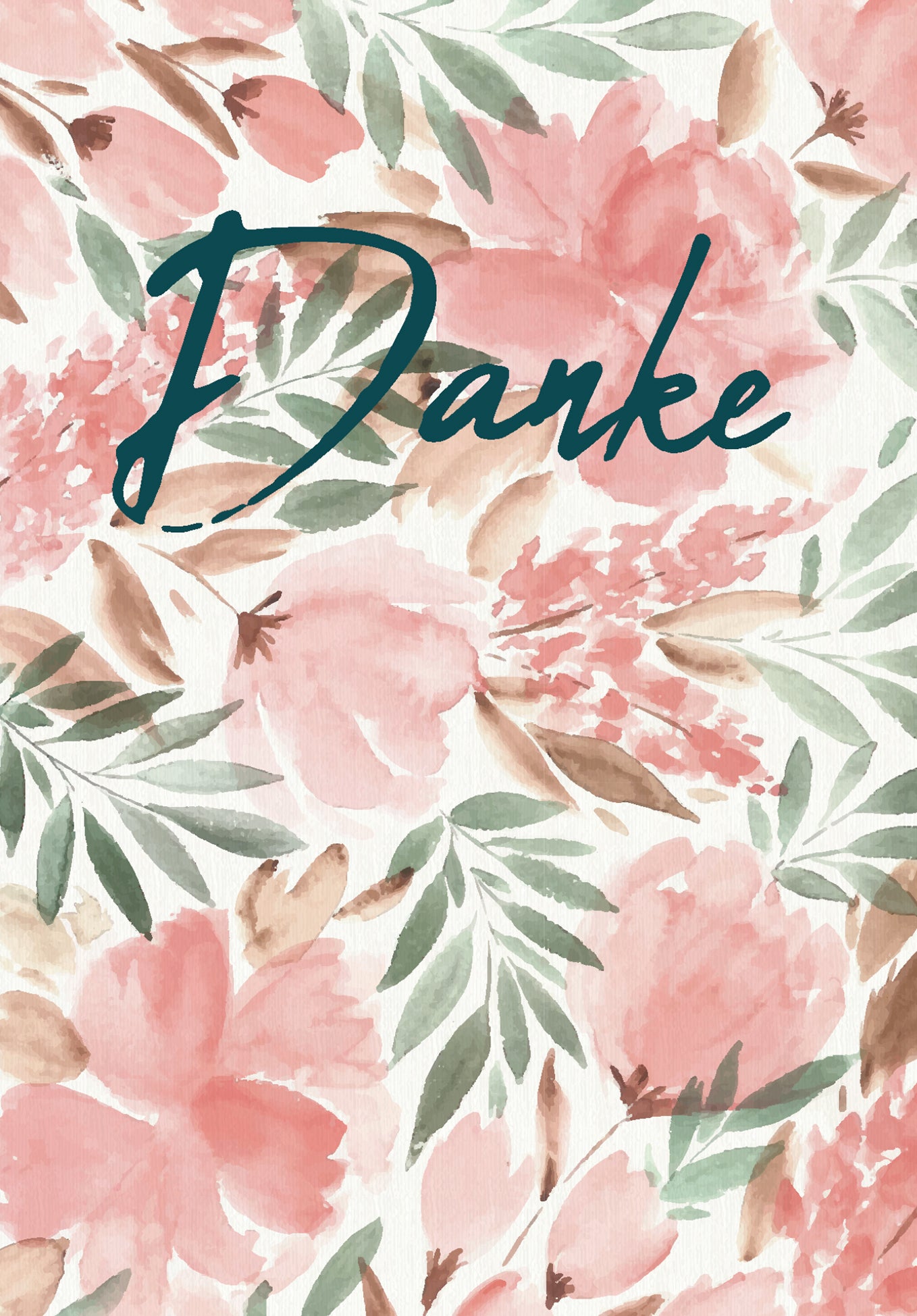 Danke - Aquarell Blume