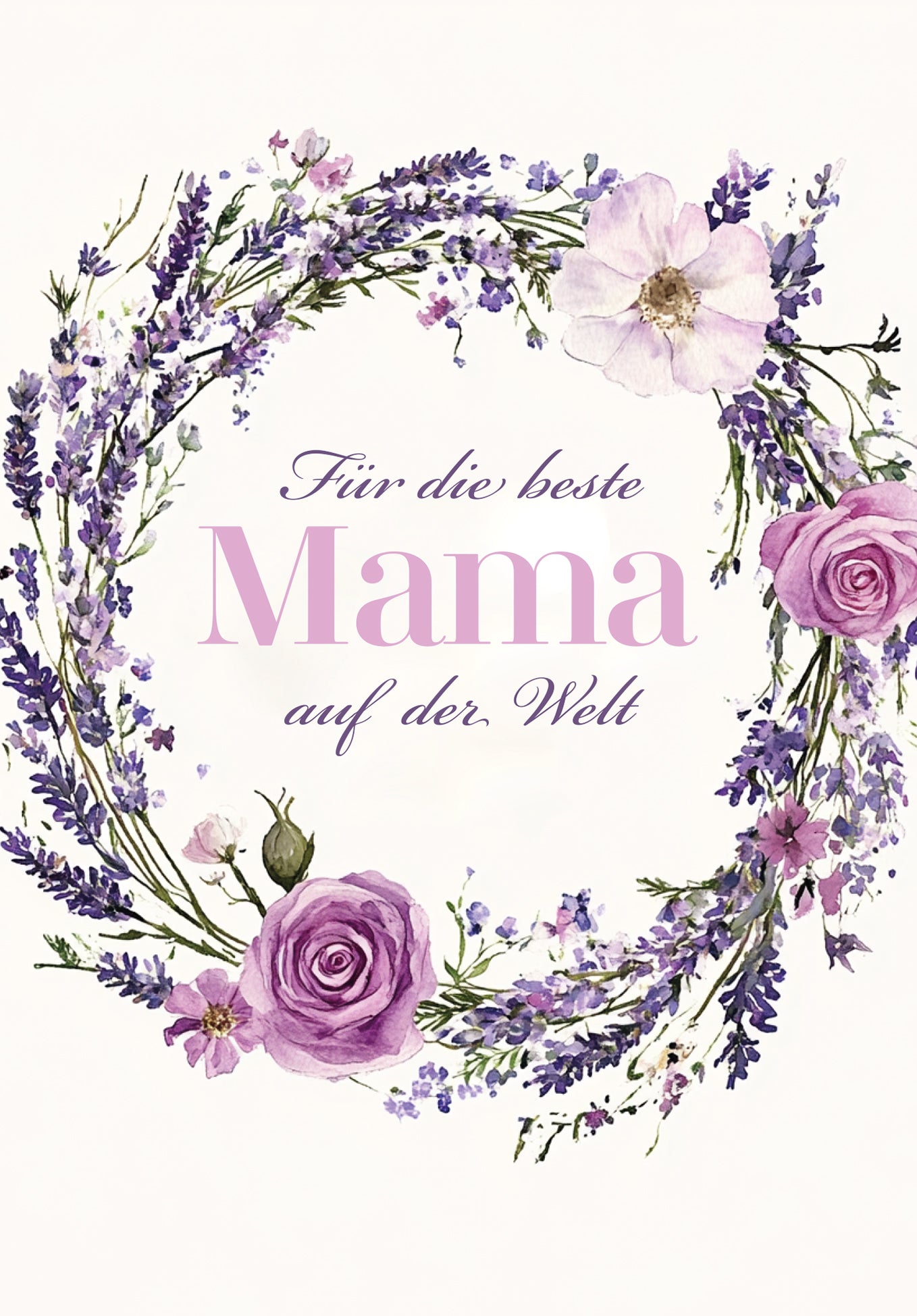 Für die beste Mama - Blumenkranz Lila