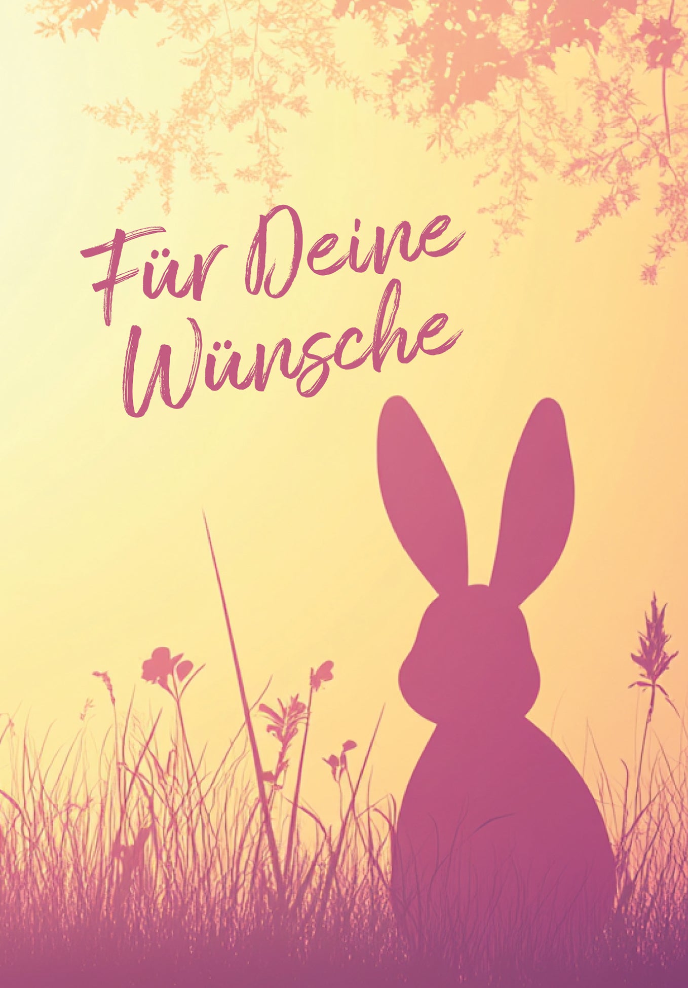 Für Deine Wünsche - Hase Silhouette