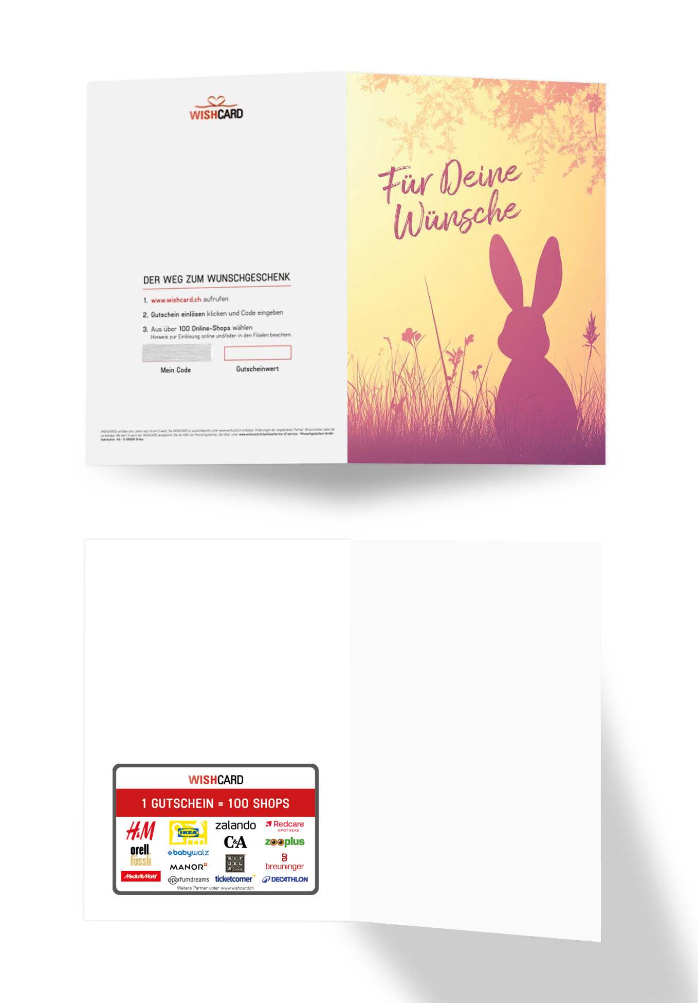 Für Deine Wünsche - Hase Silhouette