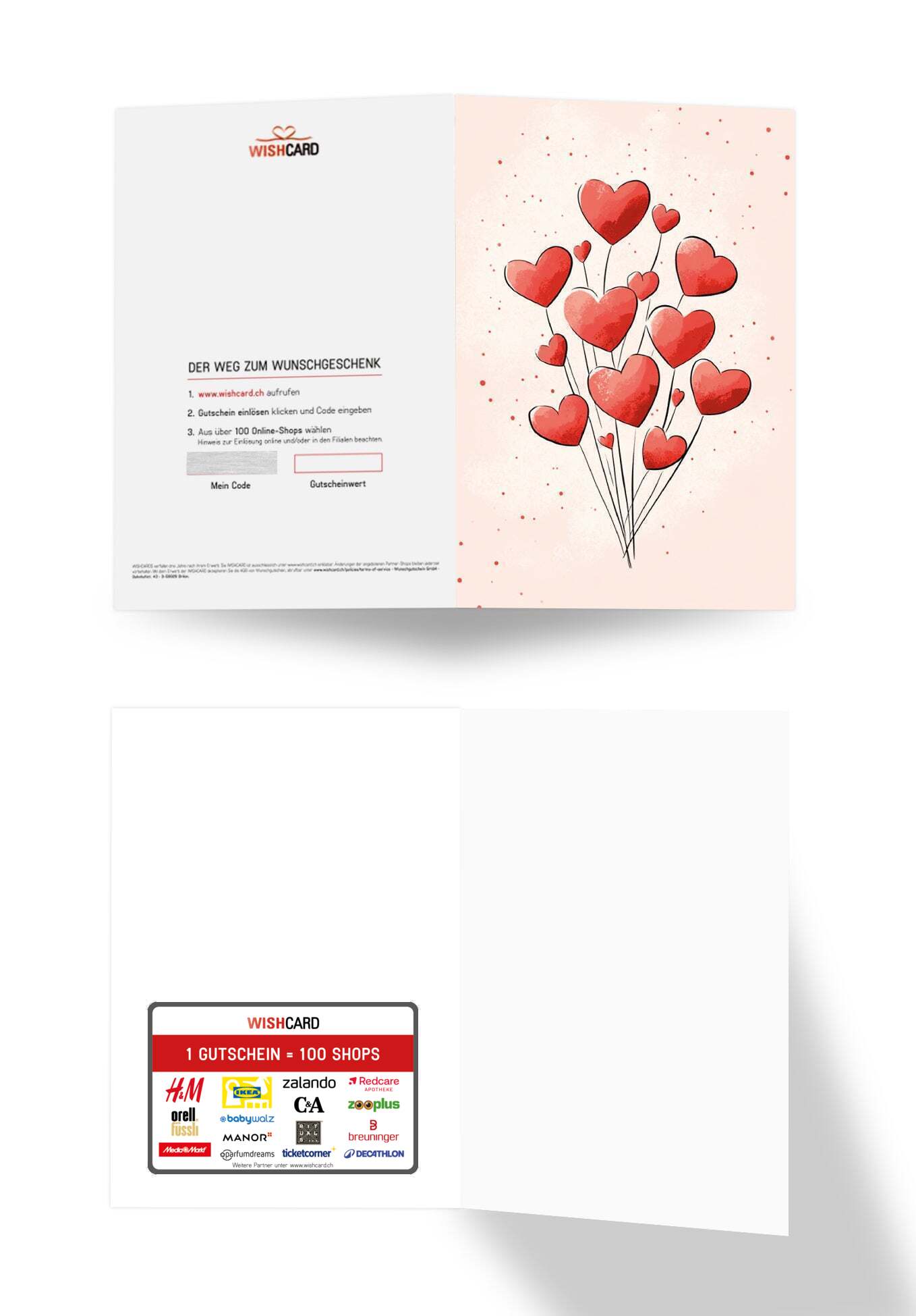 Herzballons Aquarell