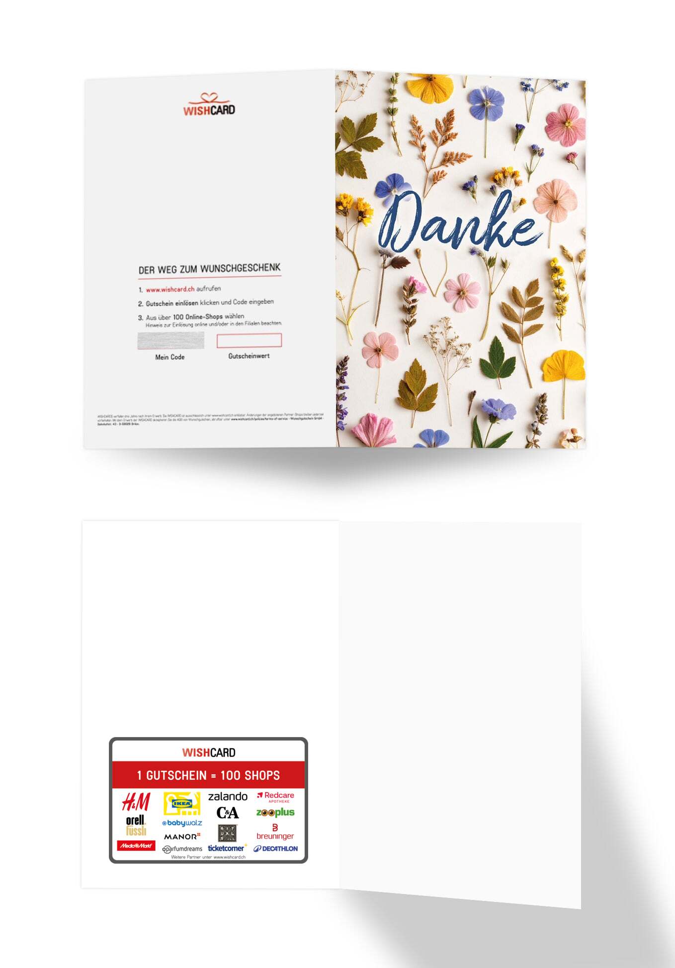 Danke - Trockenblumen Bunt