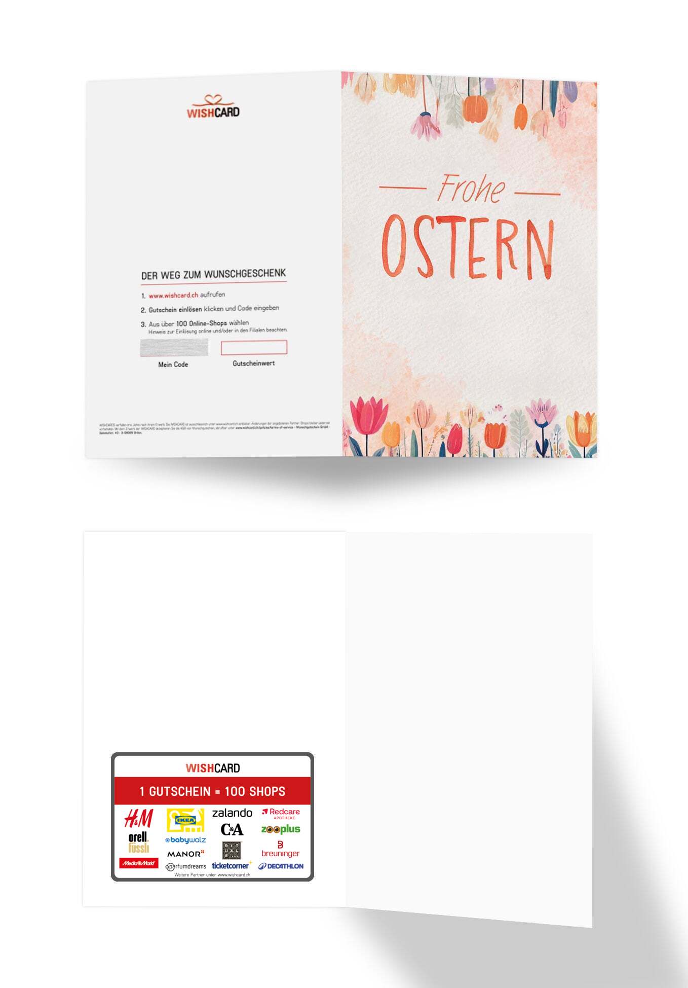 Frohe Ostern - Blumen Aquarell