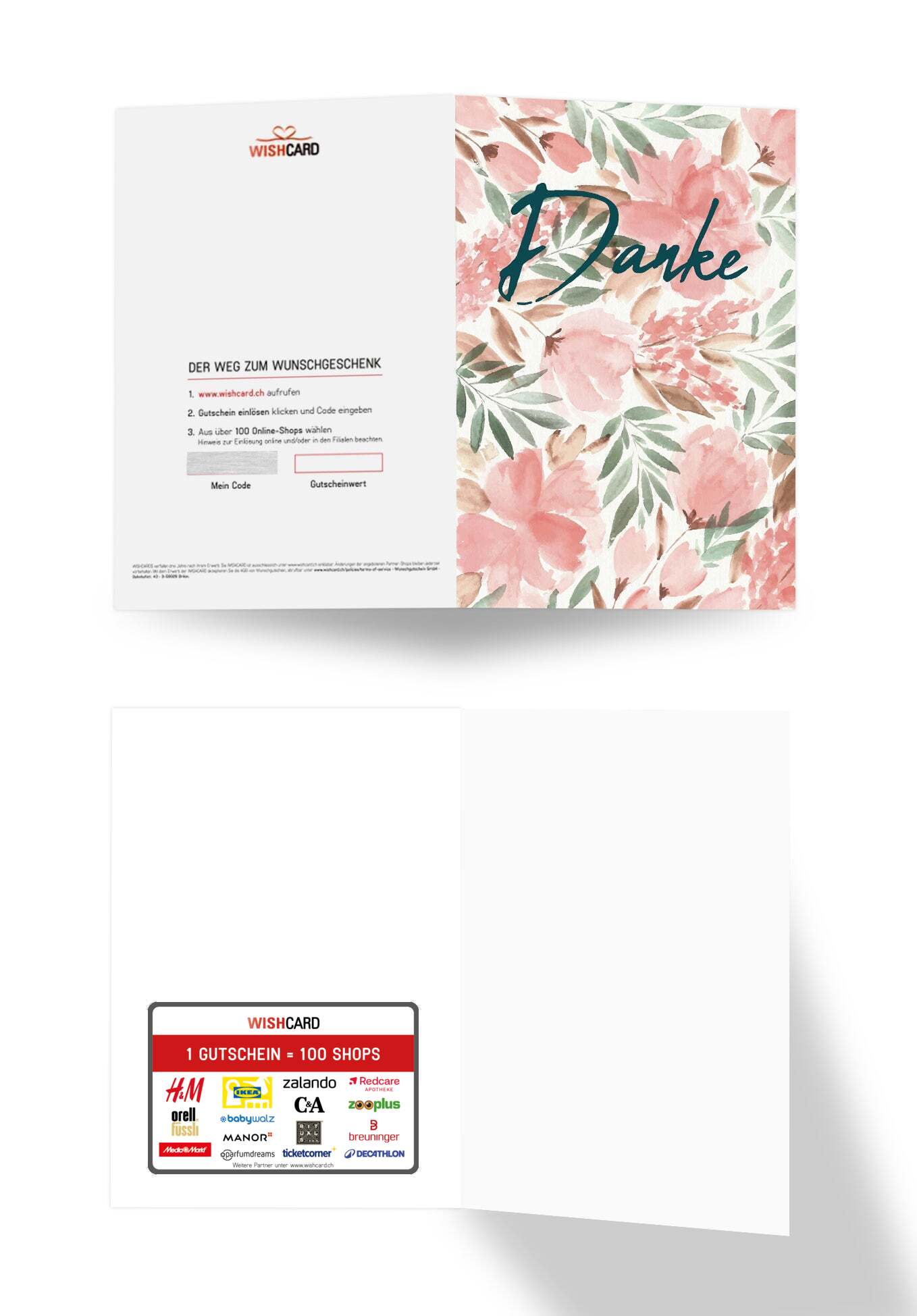 Danke - Aquarell Blume