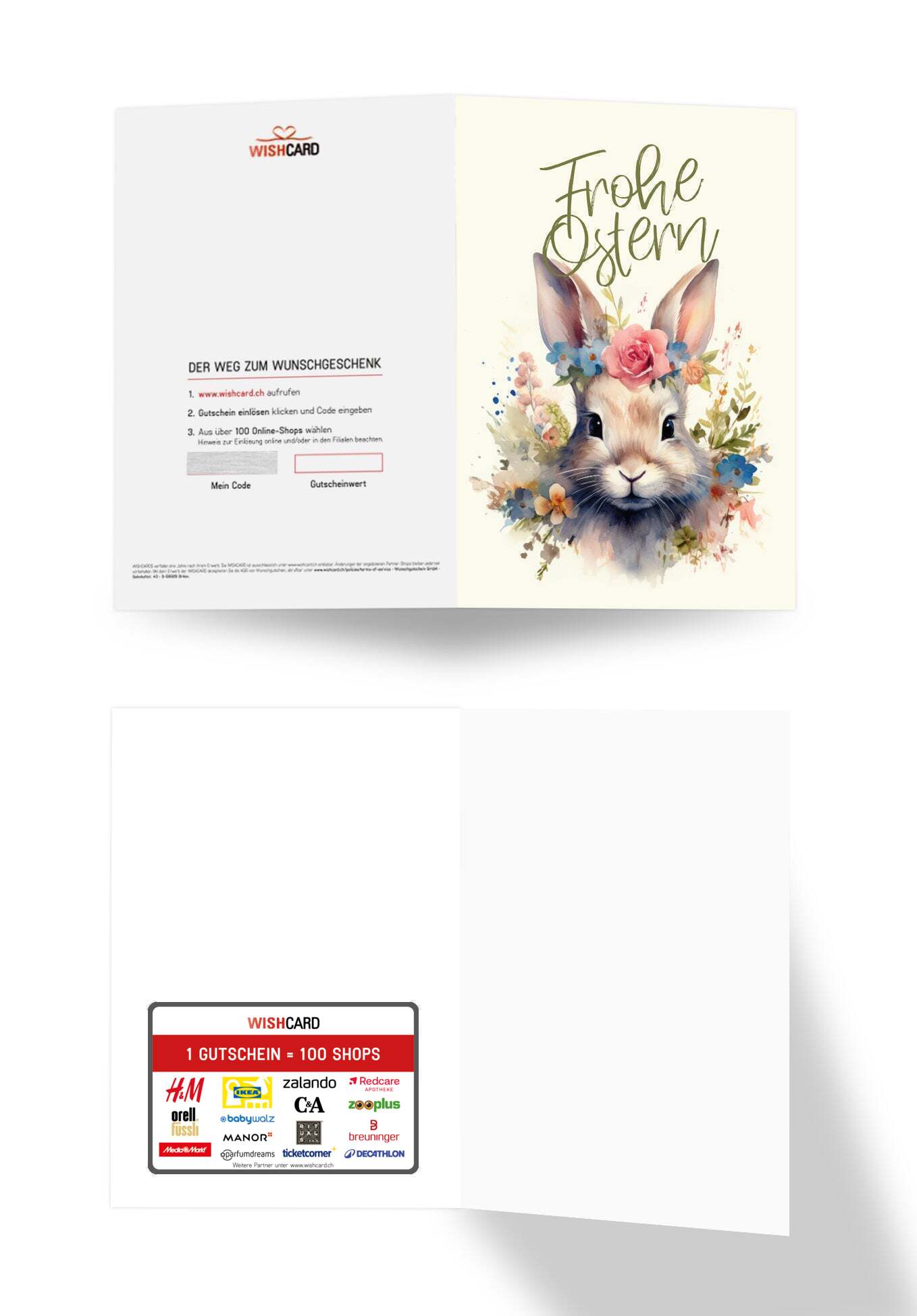Frohe Ostern - Hase Blumen