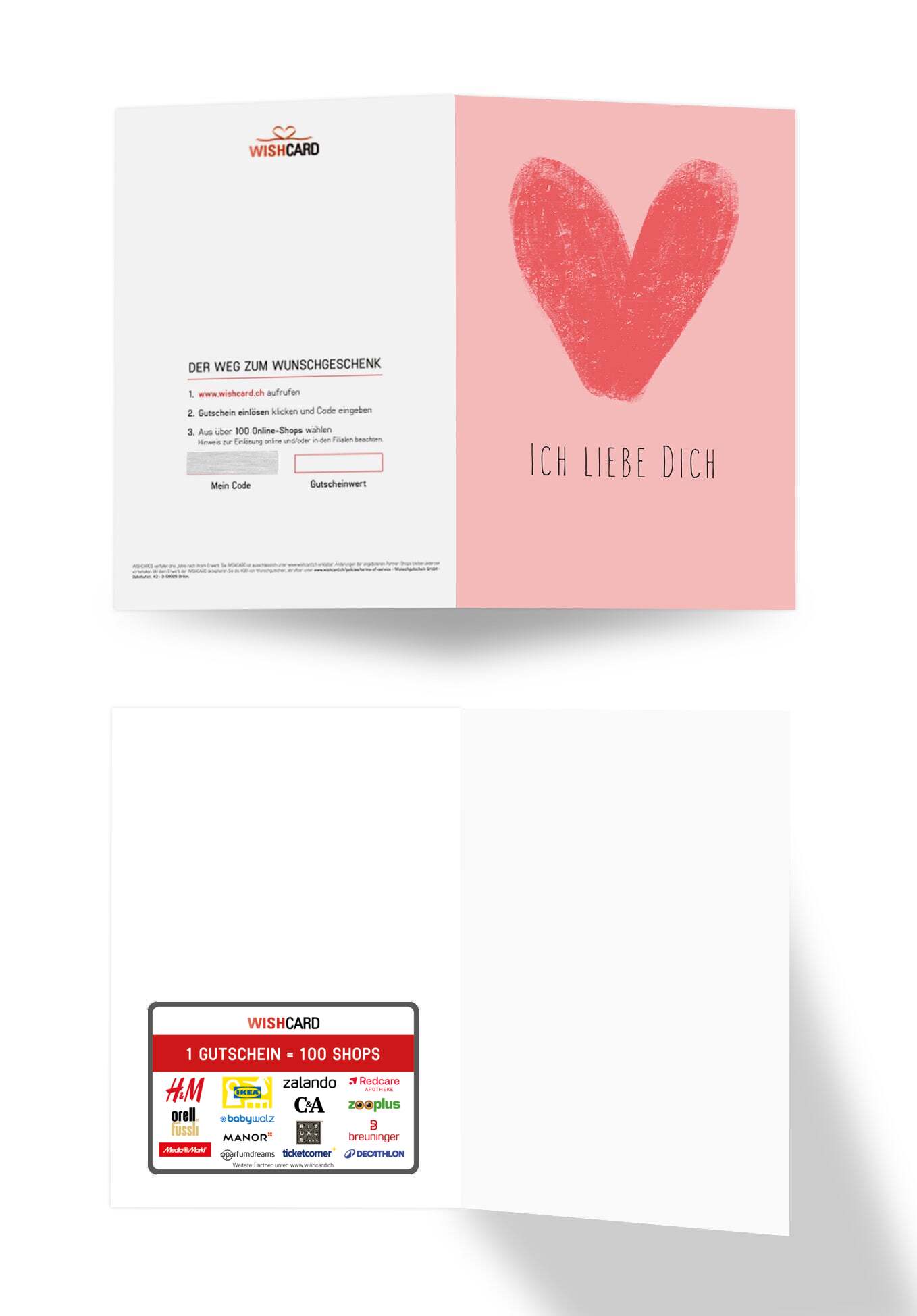 Ich liebe dich - Herz Rosa
