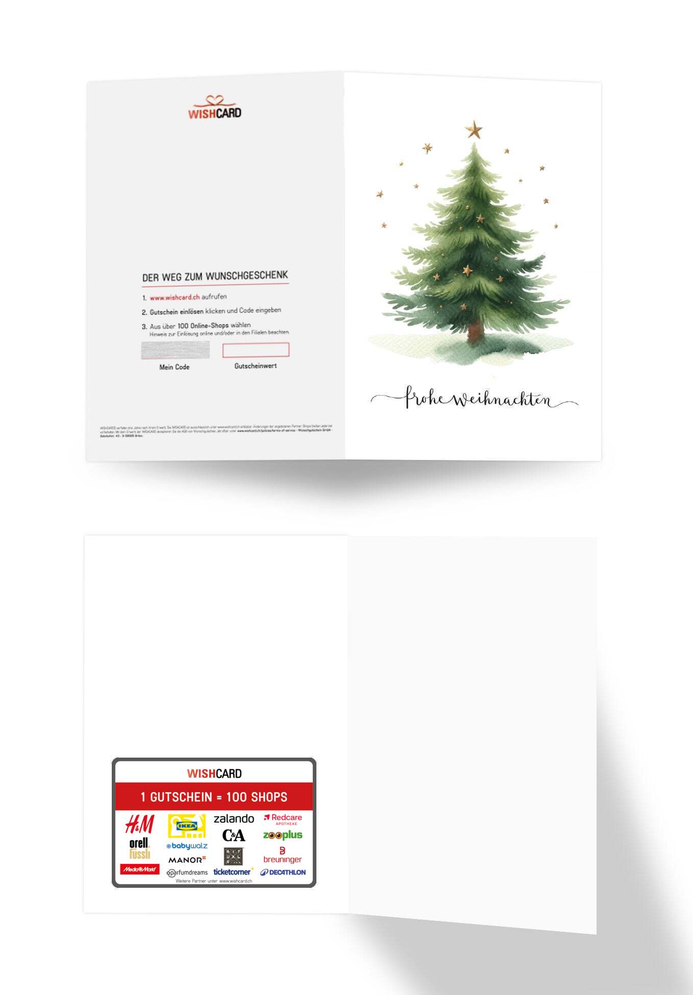 Frohe Weihnachen - Tannenbaum Sterne
