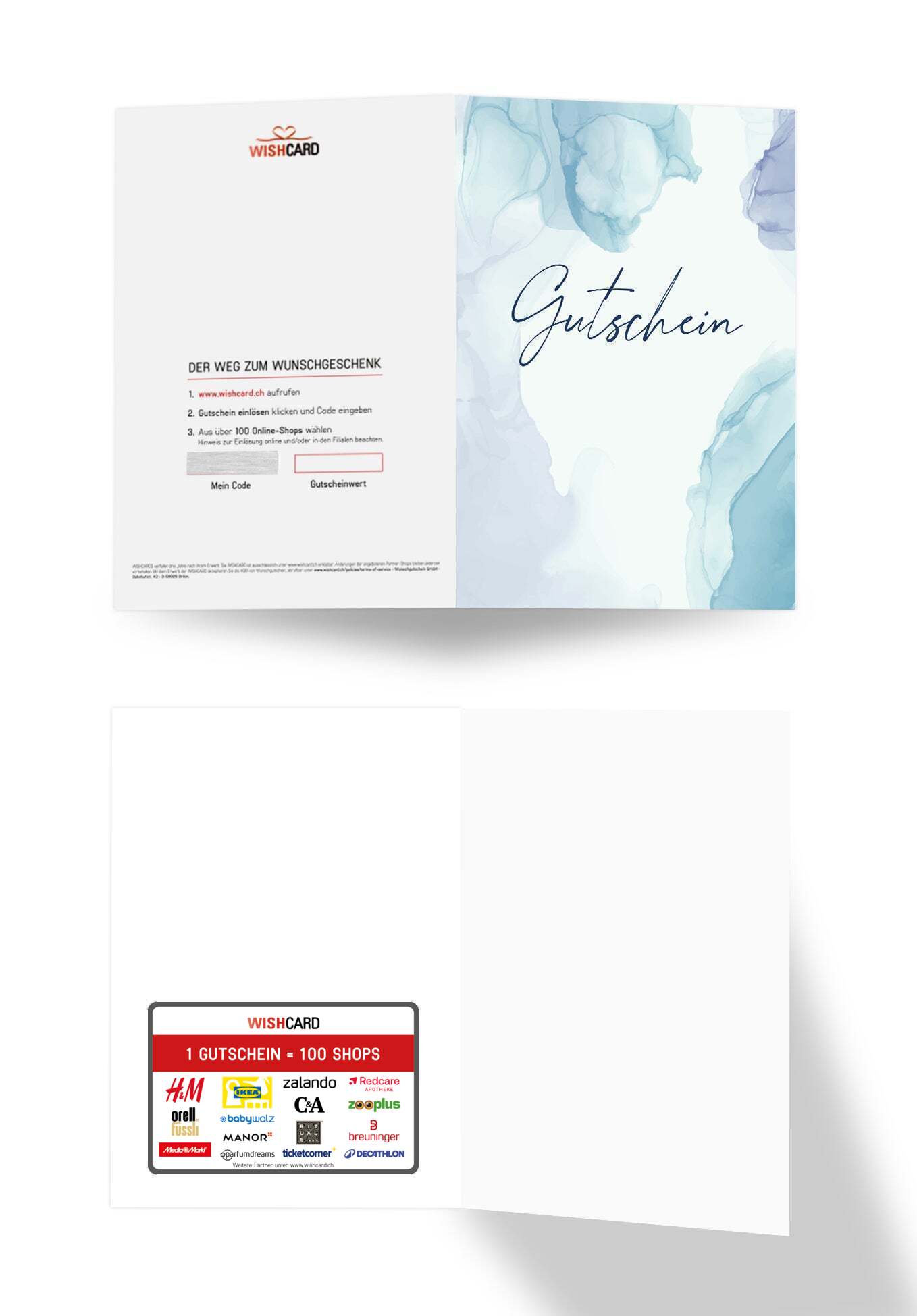 Gutschein - Aquarell blau