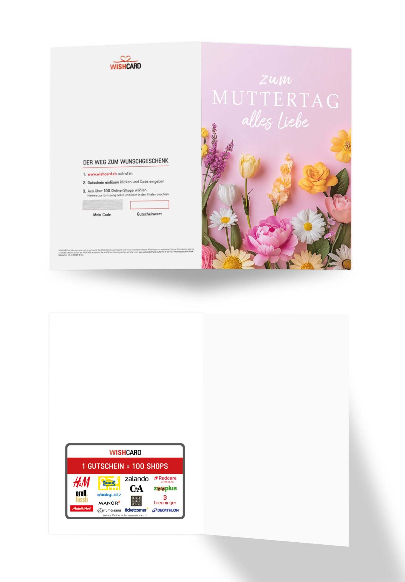 Zum Muttertag alles Liebe - Blumen Rosa