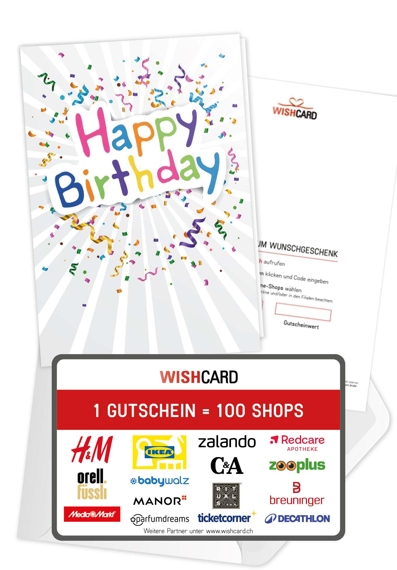 Happy Birthday - Konfetti (Optional: Mit Logo für zzgl. 1 CHF)