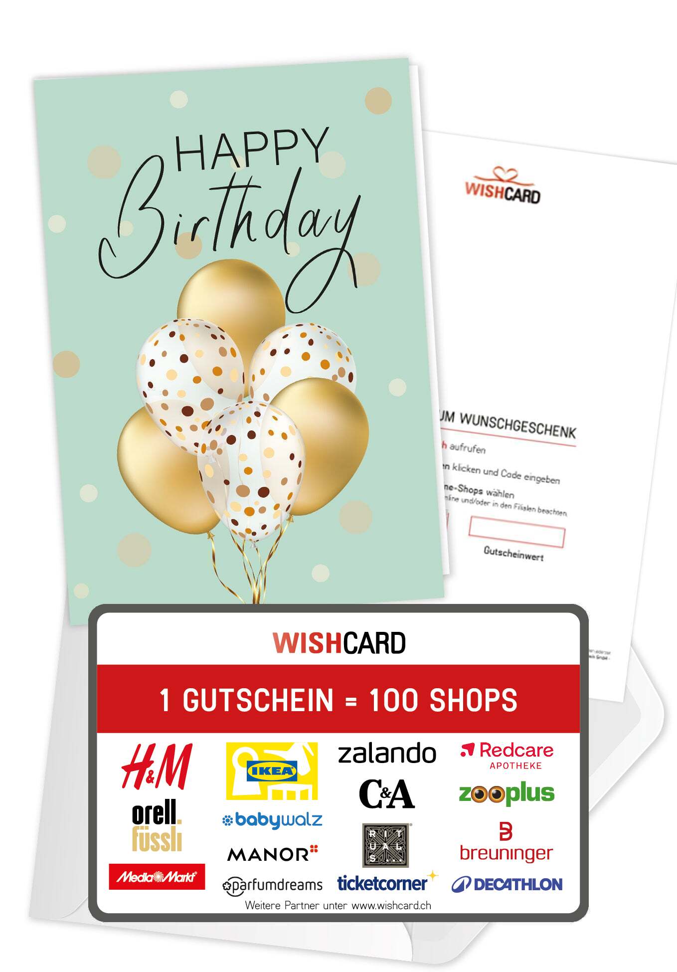 Happy Birthday - Ballons Gold