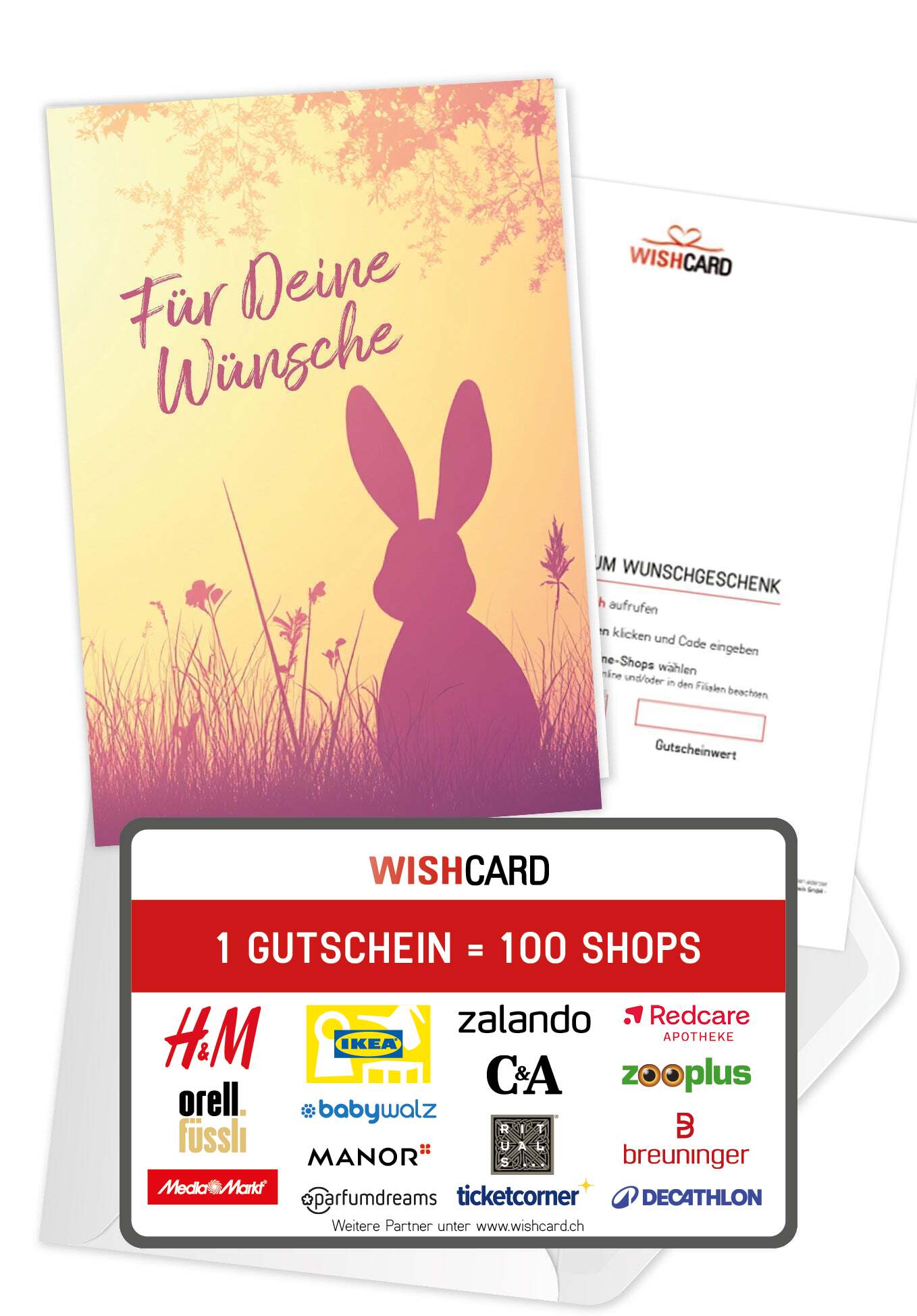 Für Deine Wünsche - Hase Silhouette