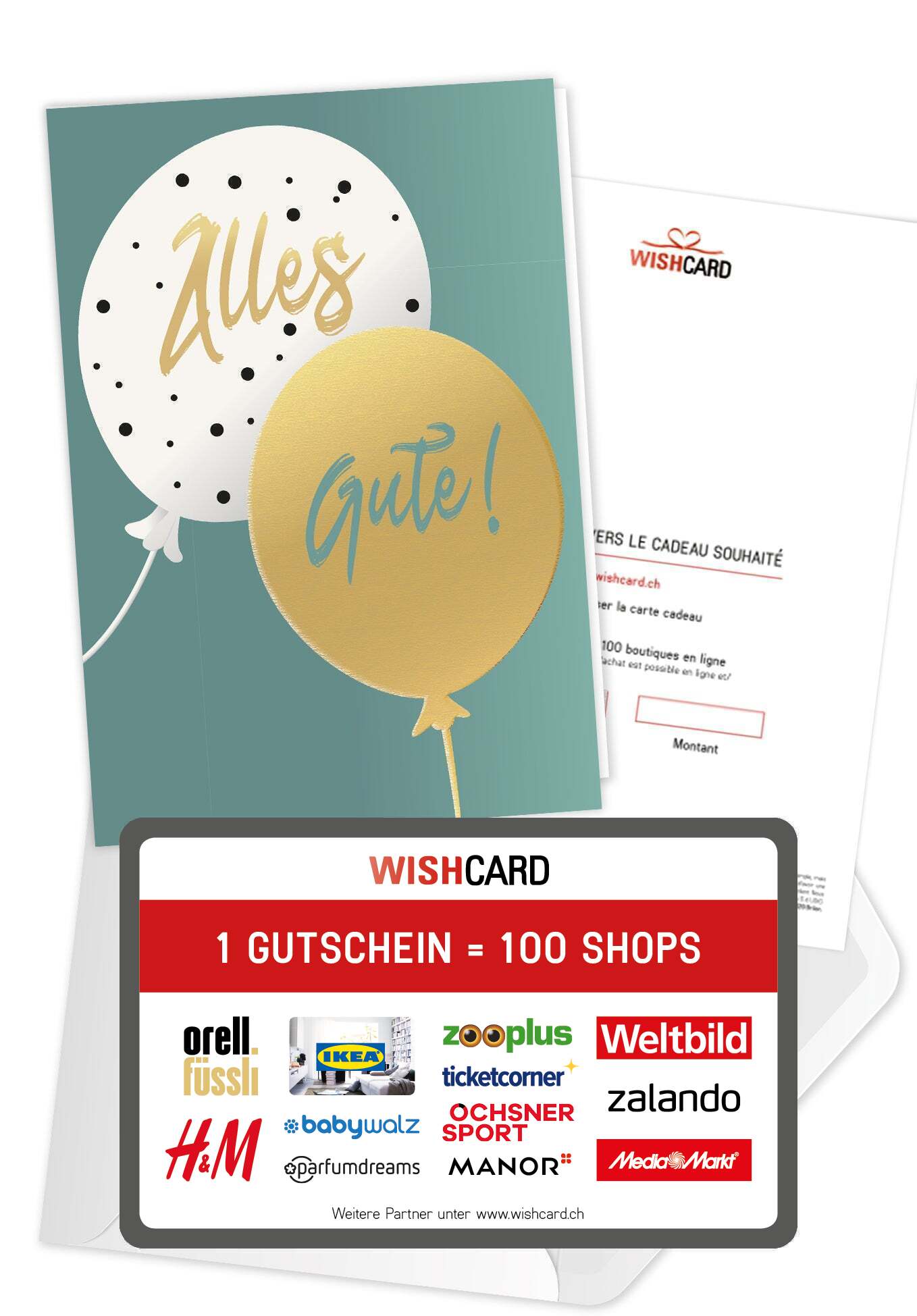 Alles Gute - Ballons Gold