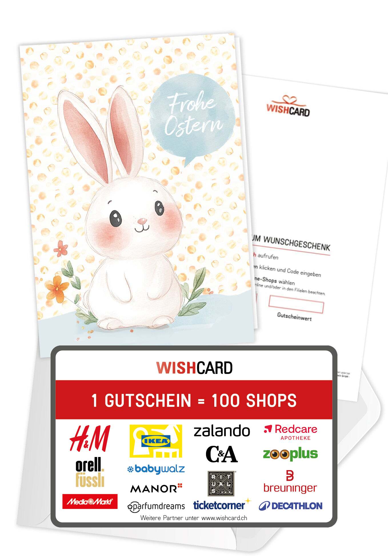 Frohe Ostern - Hase Sprechblase