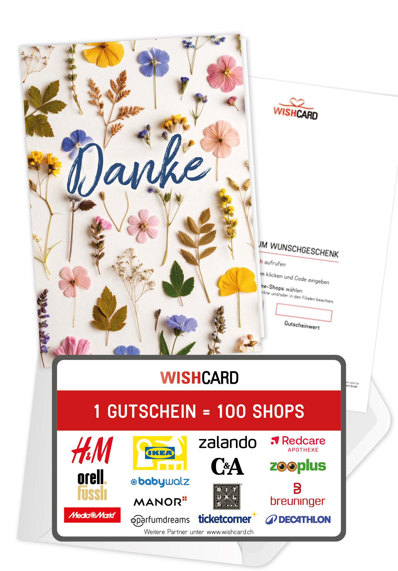 Danke - Trockenblumen Bunt