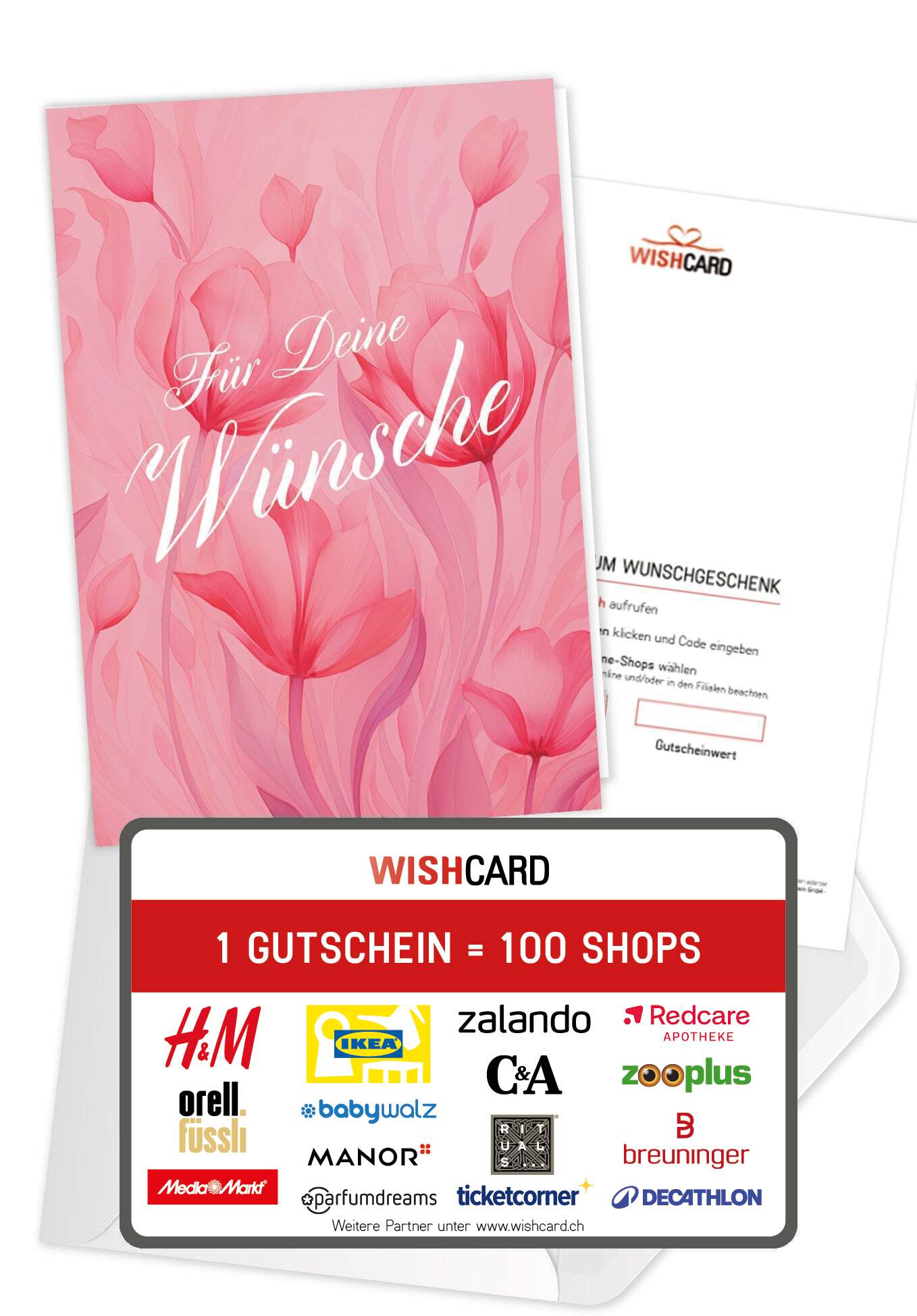 Für deine Wünsche - Pink Blumen