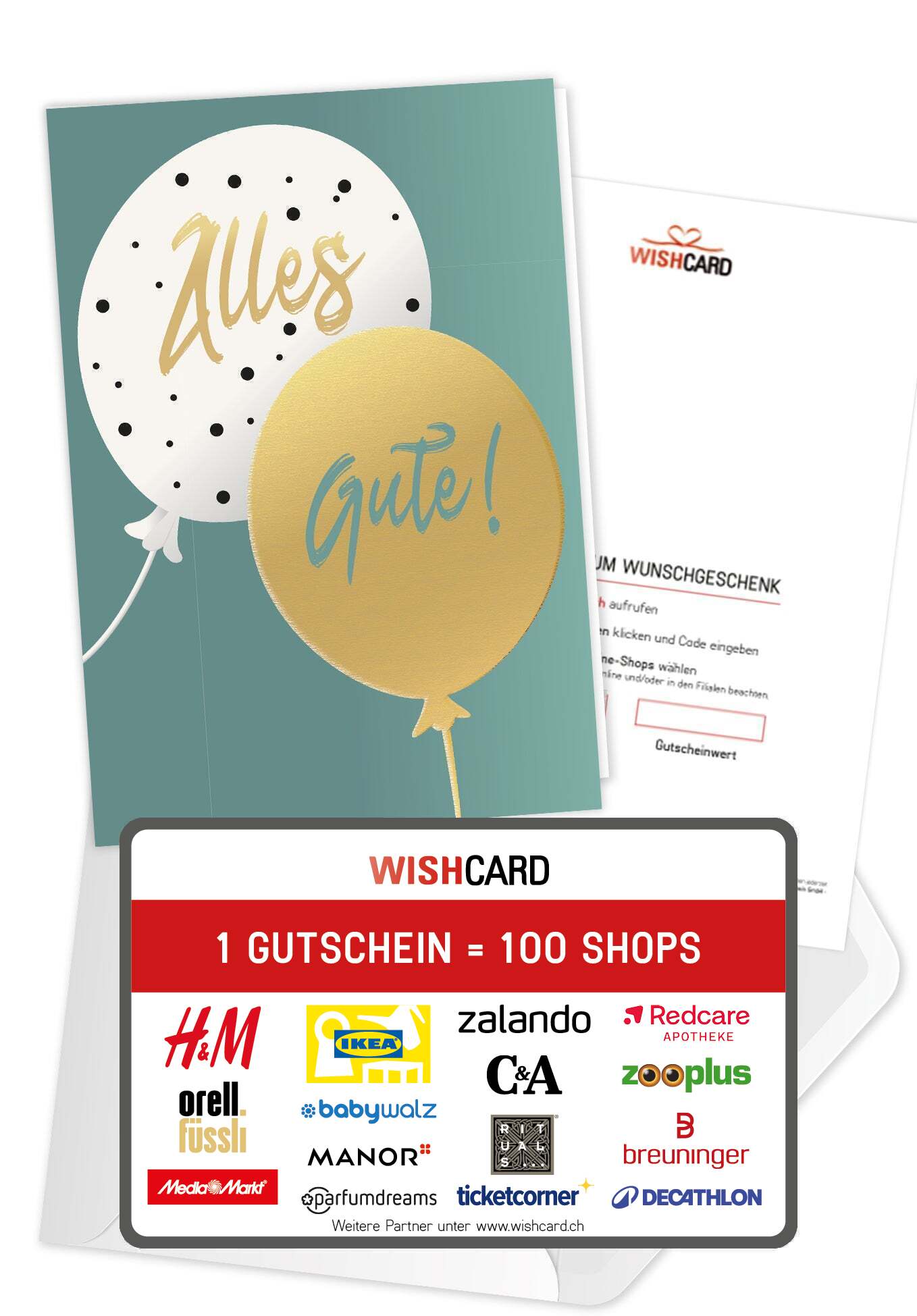 Alles Gute - Ballons Gold