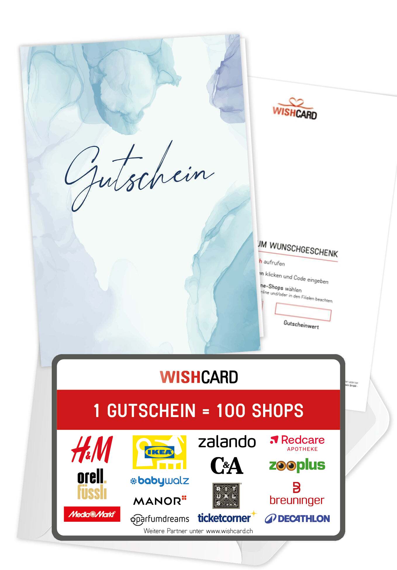 Gutschein - Aquarell blau
