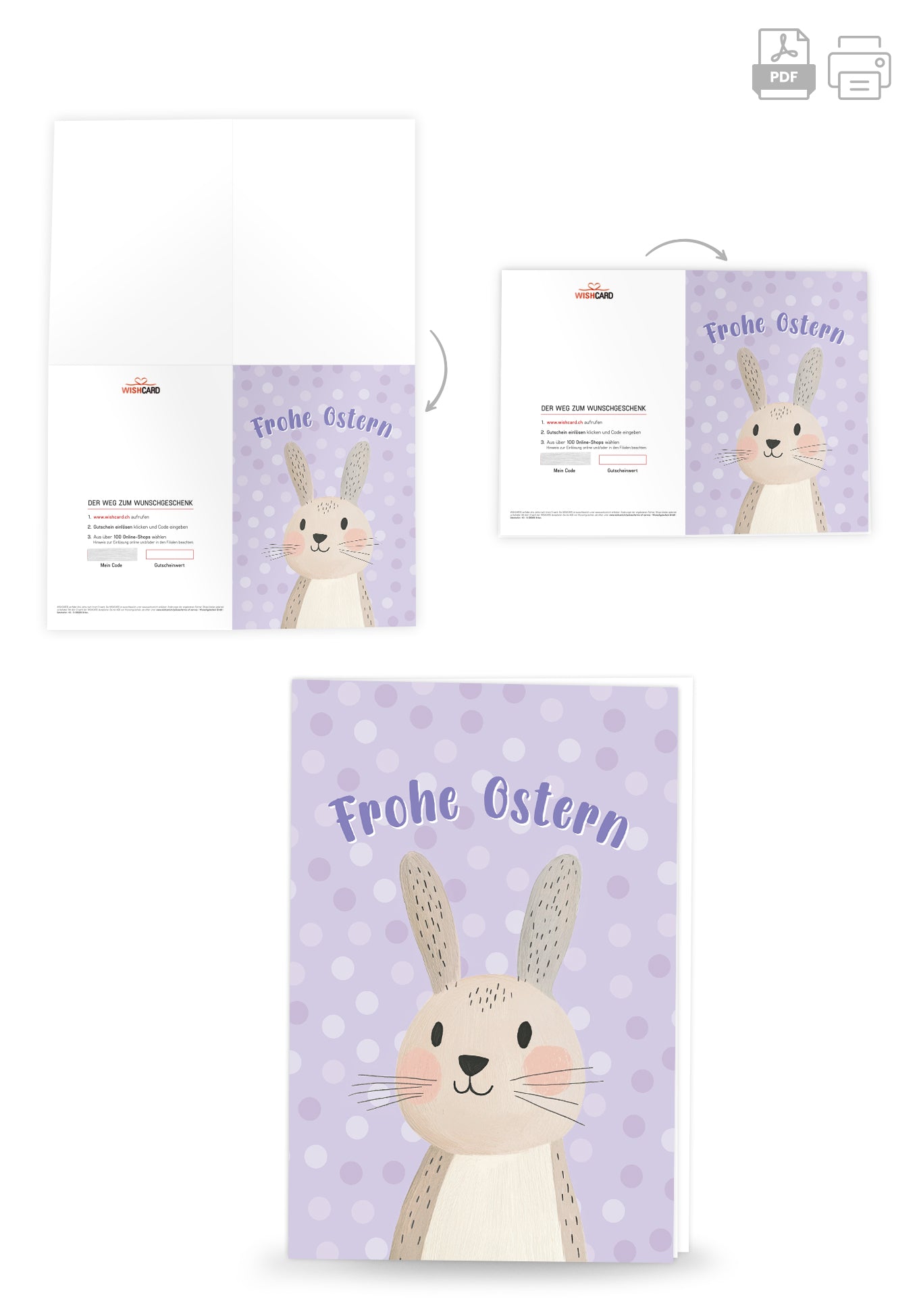 Frohe Ostern - Hase Pastellila