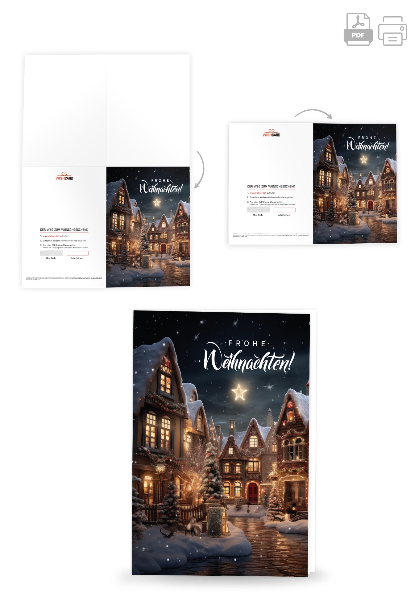 Frohe Weihnachten - Dorf