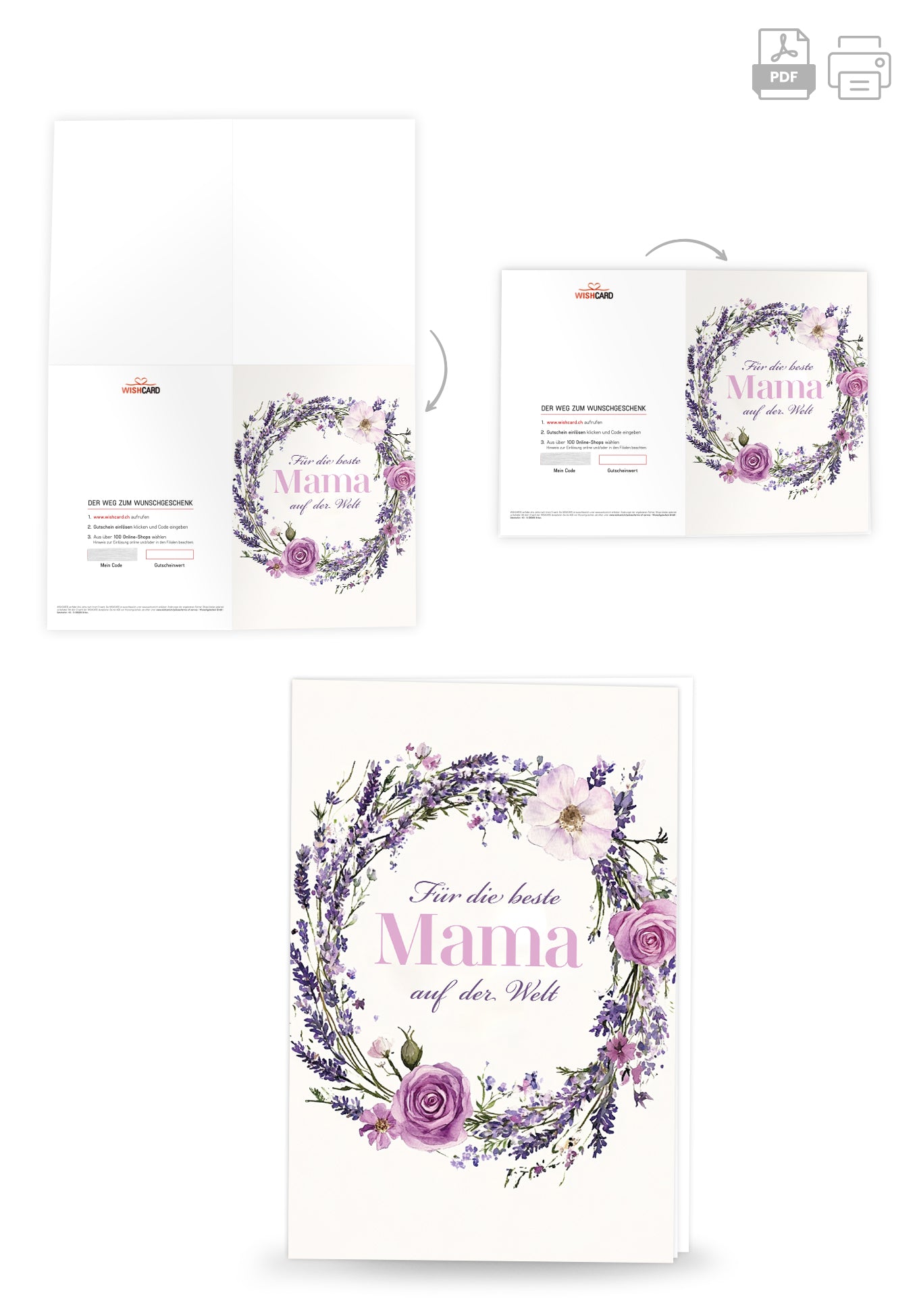 Für die beste Mama - Blumenkranz Lila