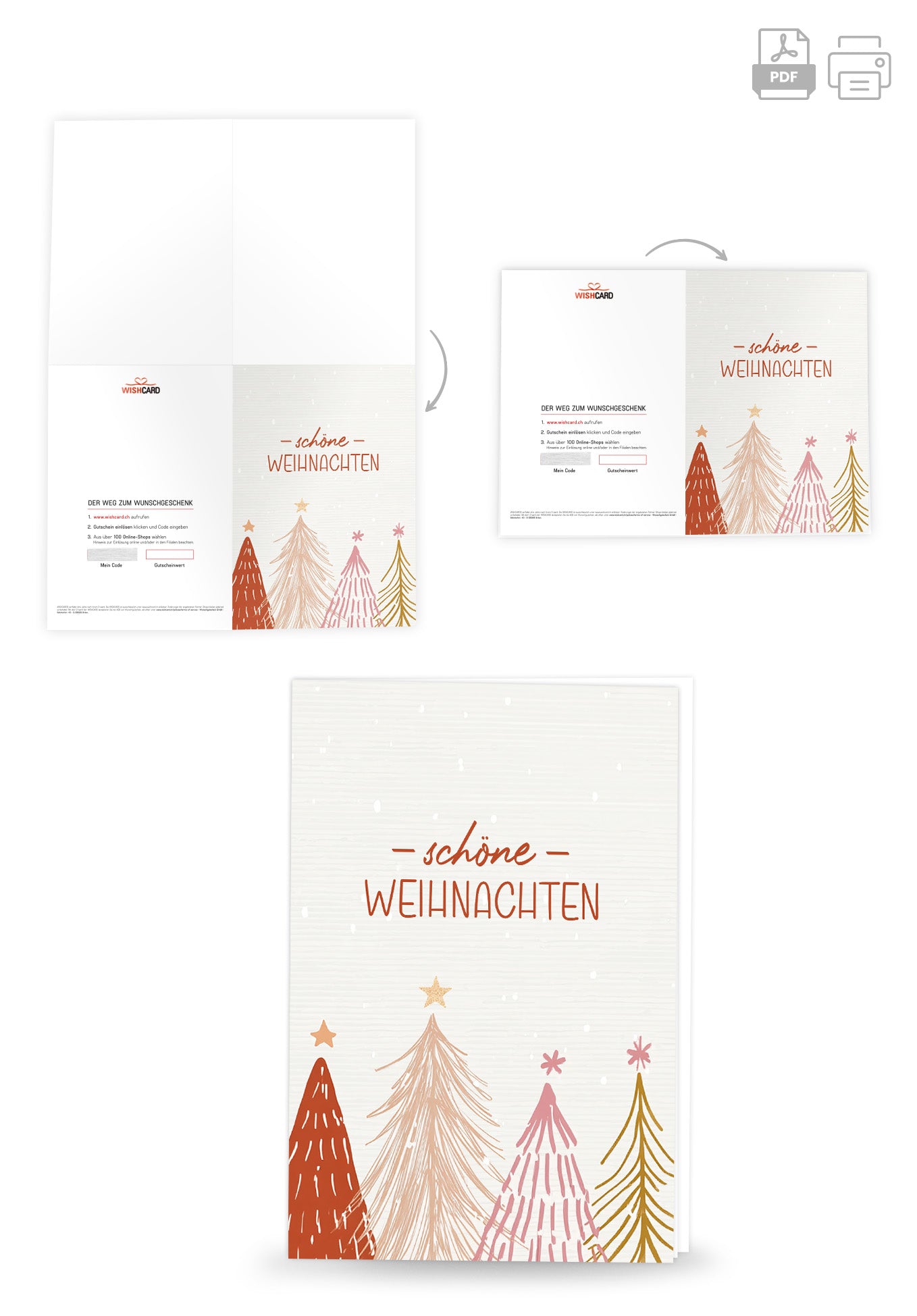 Schöne Weihnachten - Tannenbäume