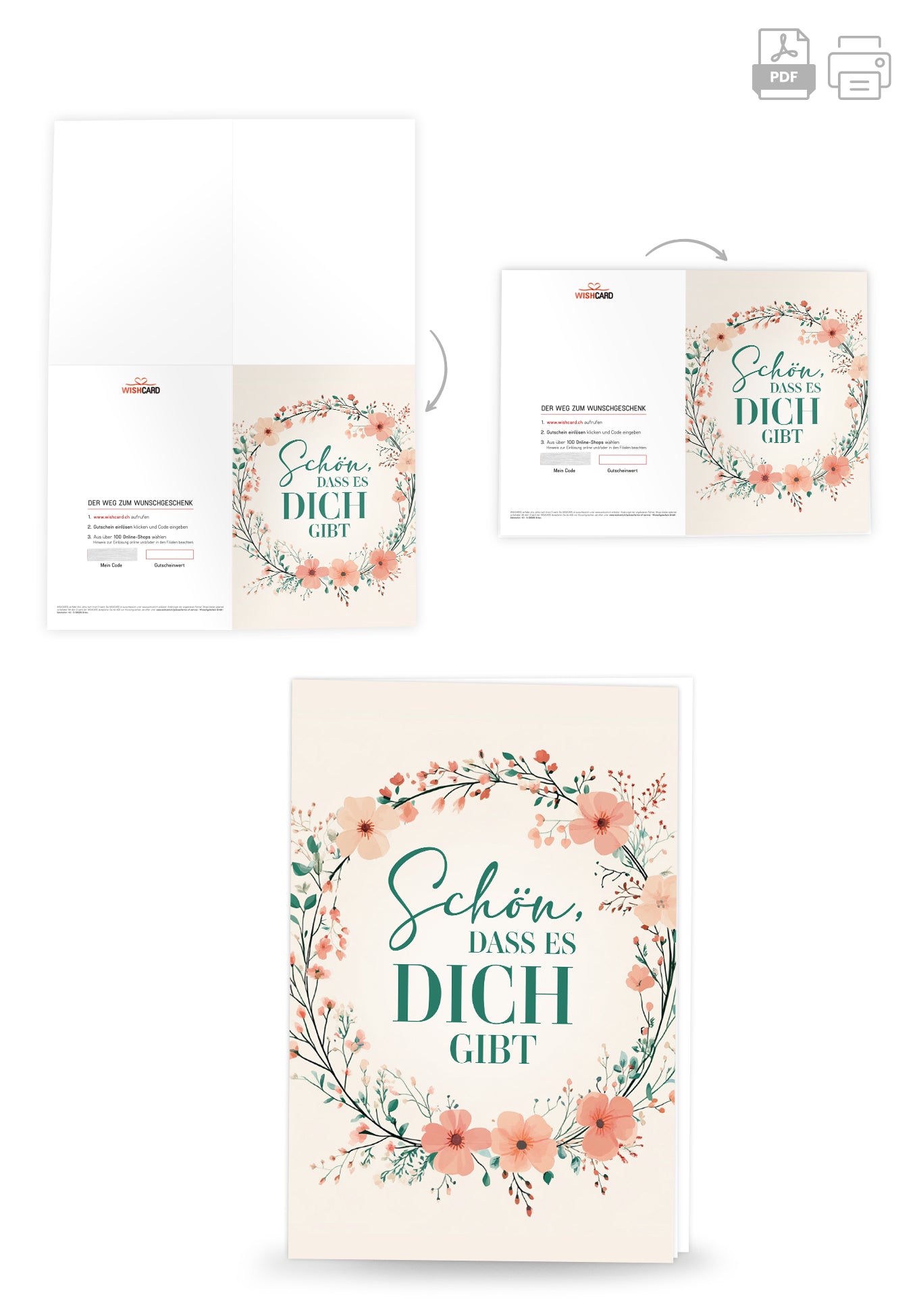 Schön dass es dich gibt - Blumenkranz