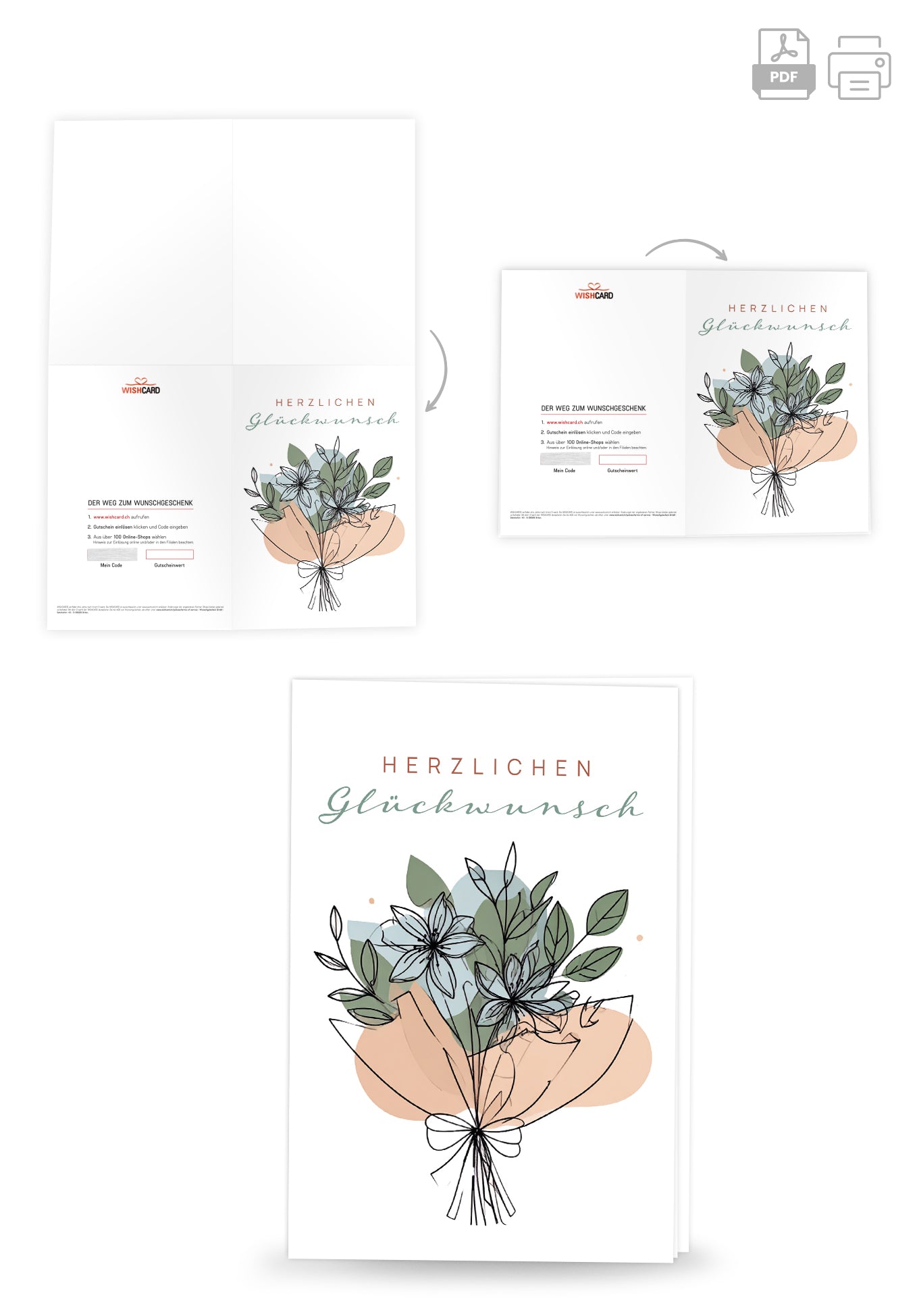 Herzlichen Glückwunsch - Blumenstrauß