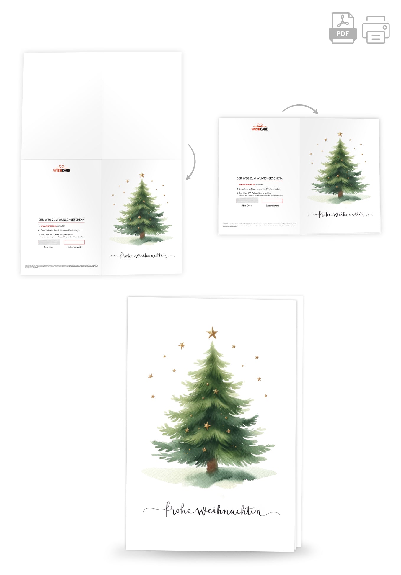 Frohe Weihnachen - Tannenbaum Sterne