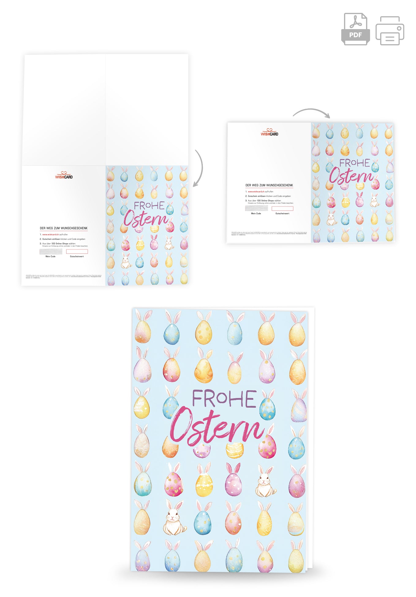 Frohe Ostern - Haseneier Muster