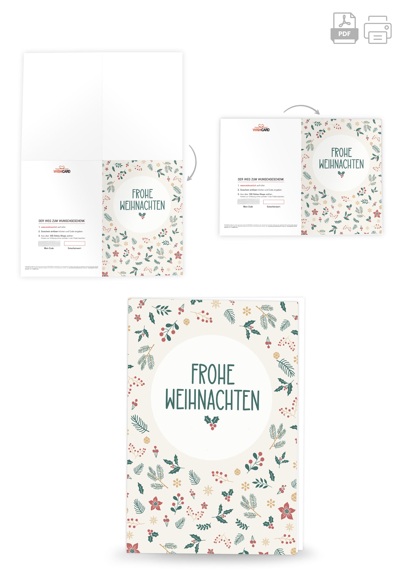 Frohe Weihnachten - Zweige