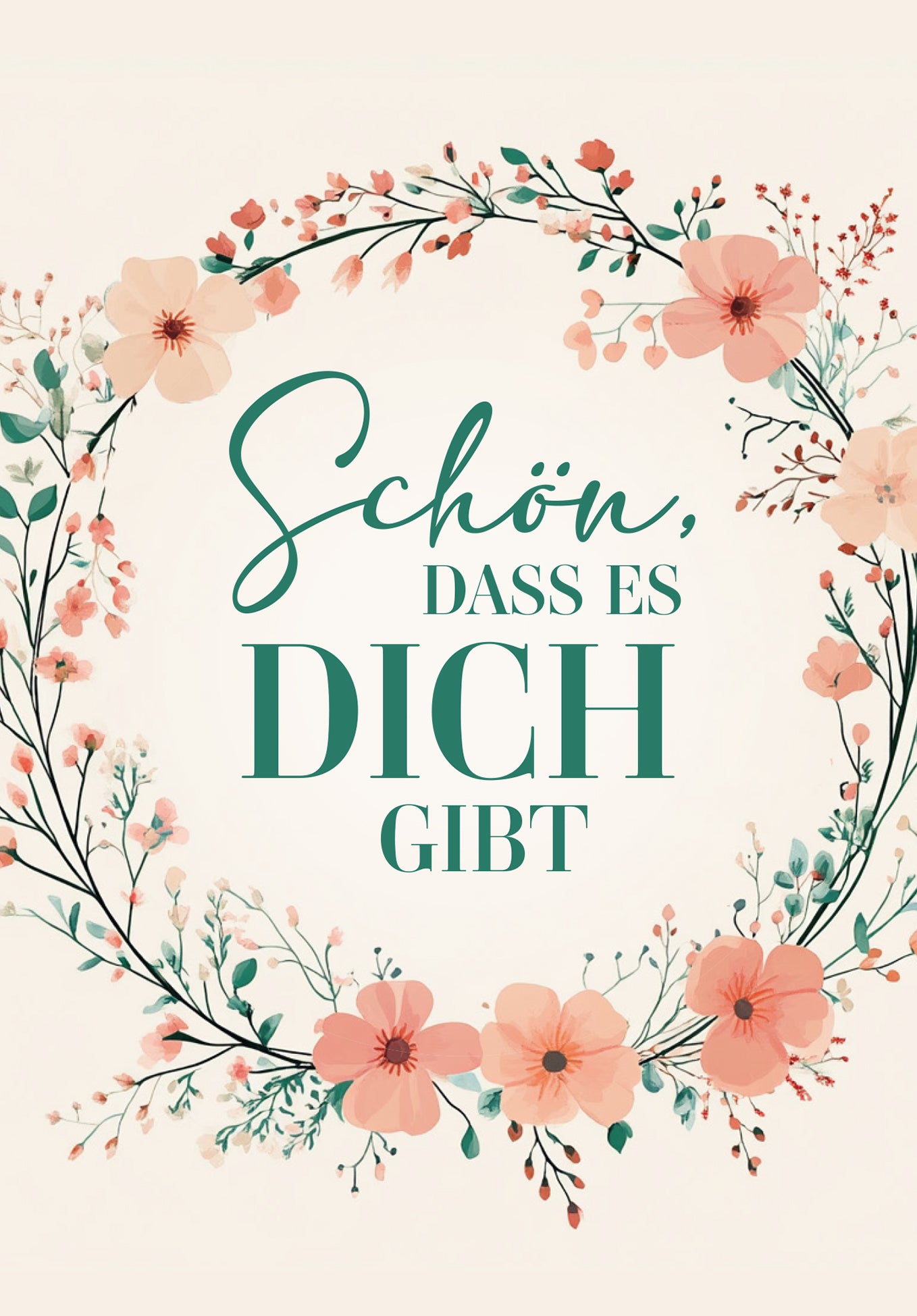 Schön dass es dich gibt - Blumenkranz
