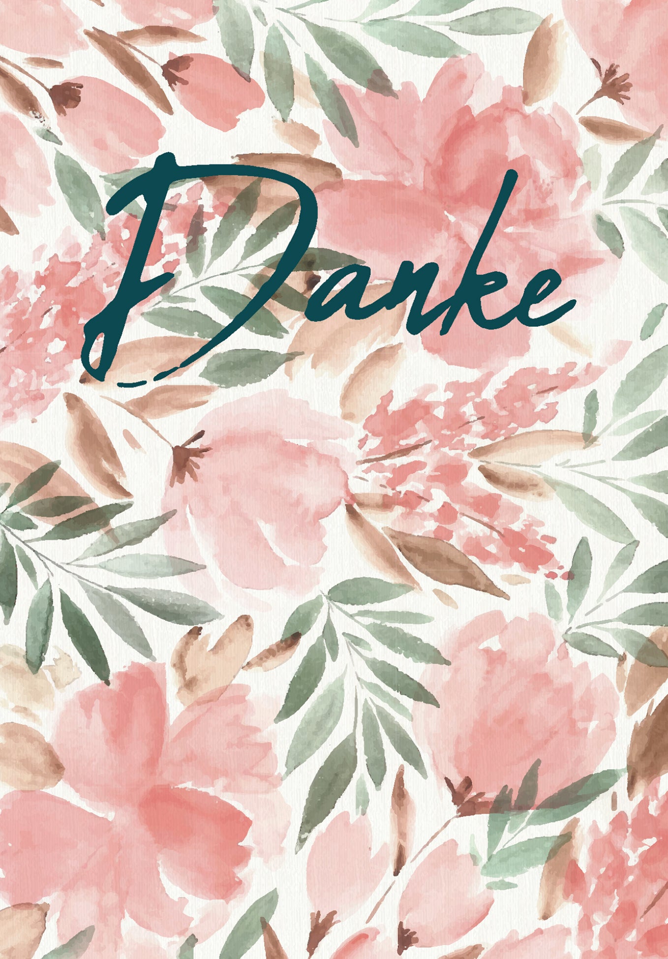 Danke - Aquarell Blume