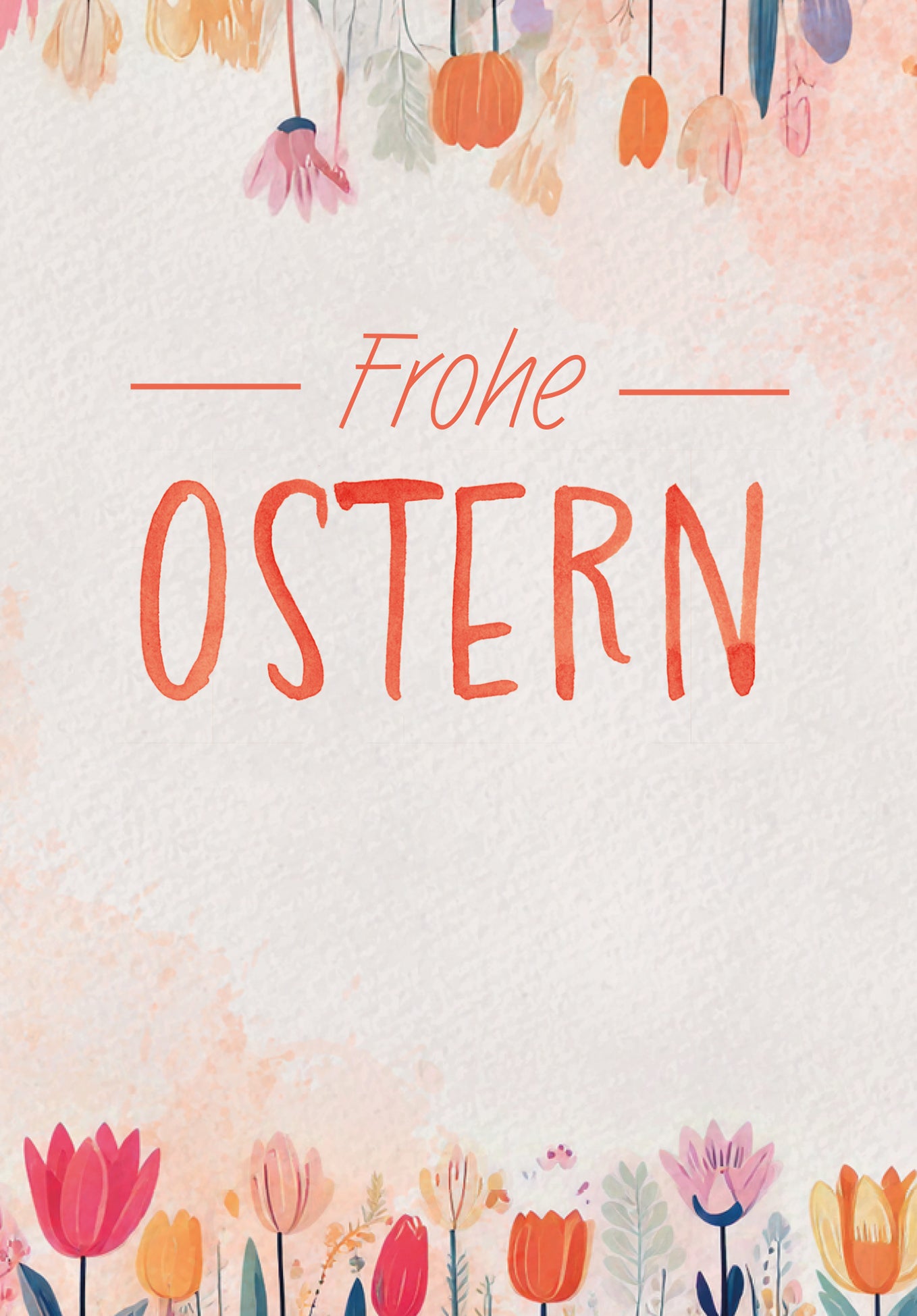 Frohe Ostern - Blumen Aquarell (Gutscheinwert)