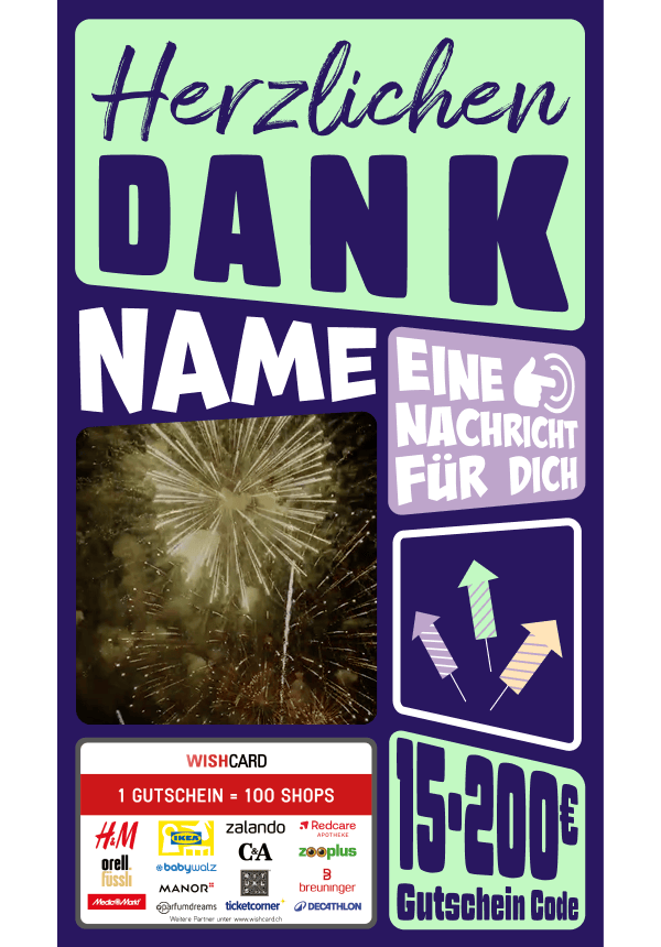 Digital - Herzlichen Dank