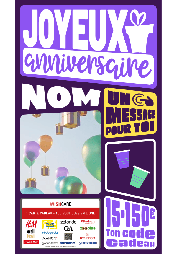 Digital - Joyeux Anniversaire - cadeau