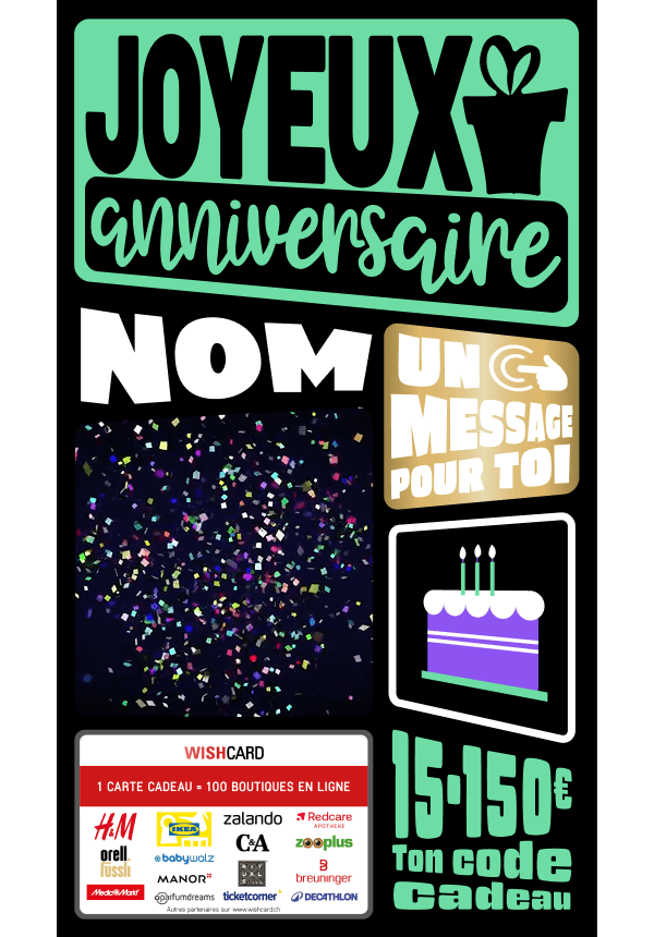 Digital - Joyeux Anniversaire - cadeau
