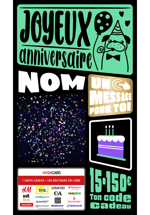 Digital - Joyeux Anniversaire - chien