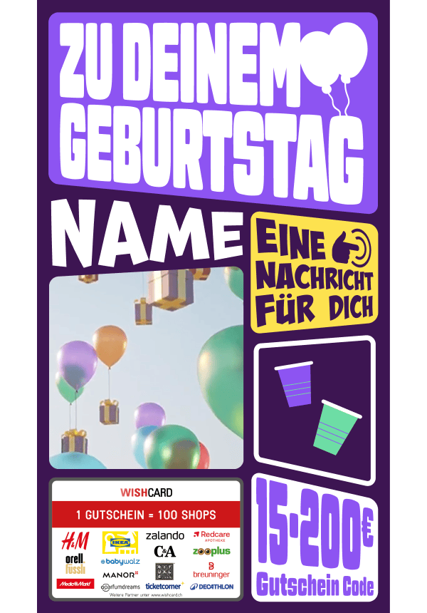 Digital - Zu deinem Geburtstag - Ballon