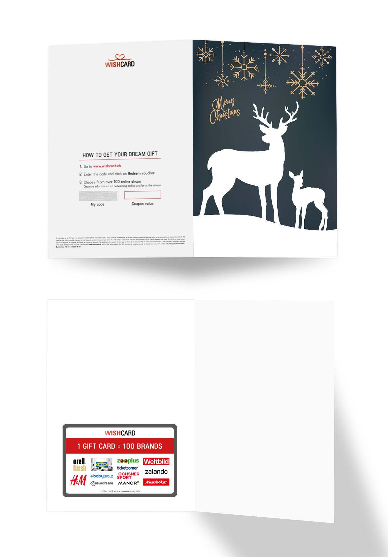 Merry Christmas - Reindeer Green