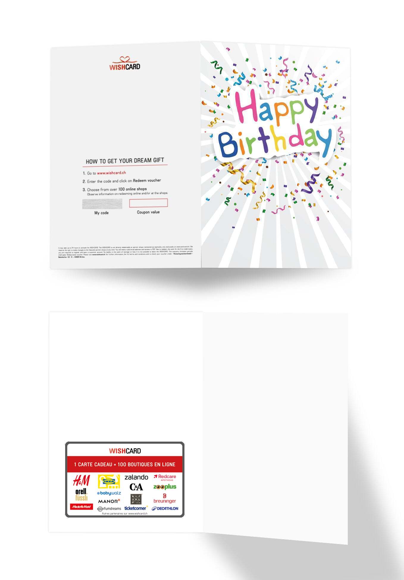 Happy Birthday - Confetti (Optional: Mit Logo für zzgl. 1 CHF)