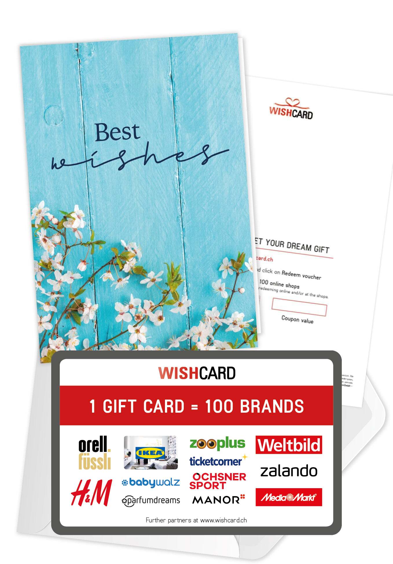 Best Wishes - Wood Blue