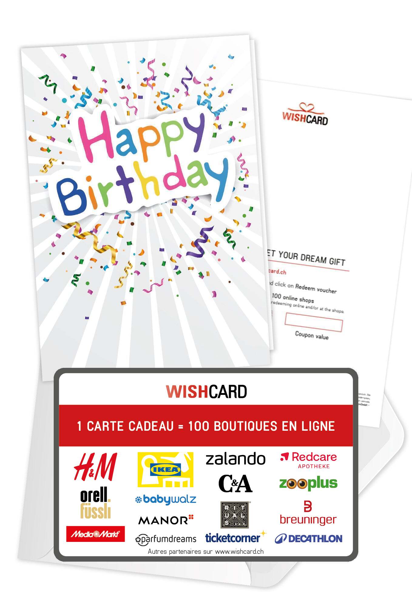Happy Birthday - Confetti (Optional: With logo for an additional € 2)
